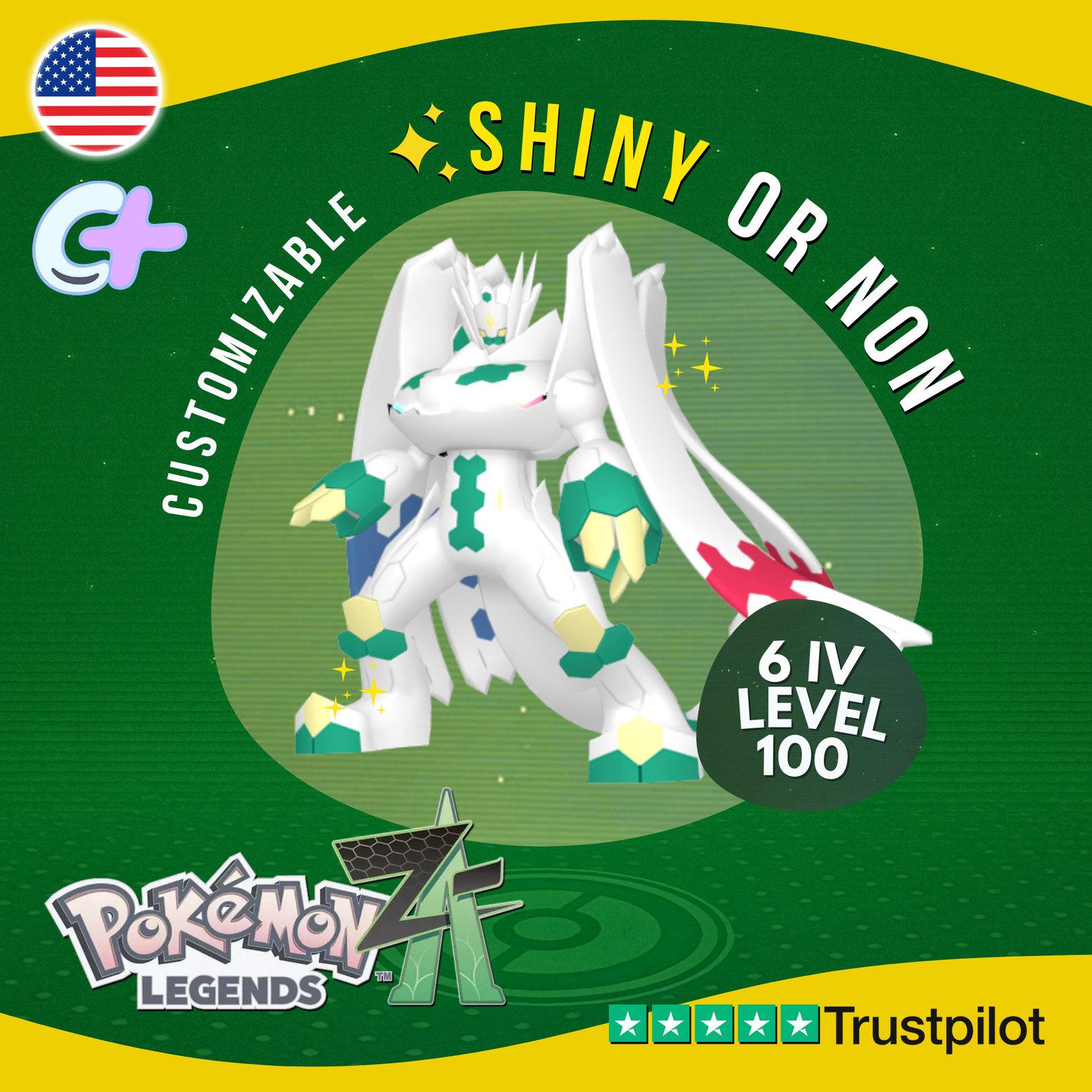 Zygarde 100% Complete Form Shiny or Non Shiny 6IV Pokémon Legends Z-A ZA Z A