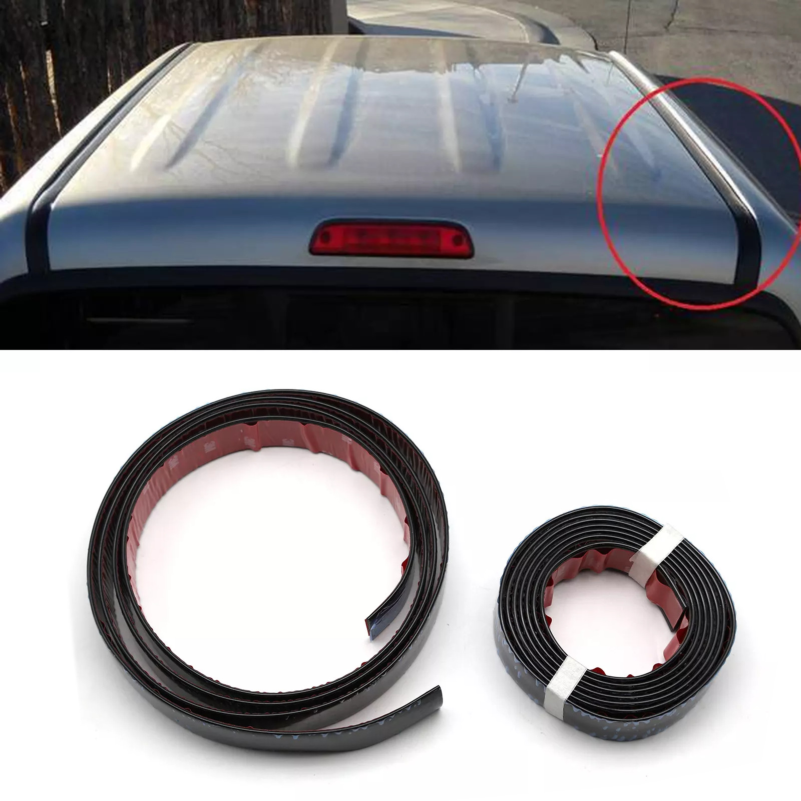 BLACK ROOF TOP TRIM MOLDING FOR 2005-2015 TOYOTA TACOMA 2PC NEW