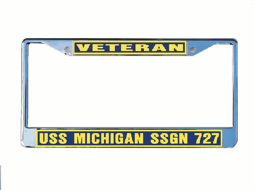 USS MICHIGAN SSGN 727 License Plate Frame U S Navy Military Car-Truck-RV VET