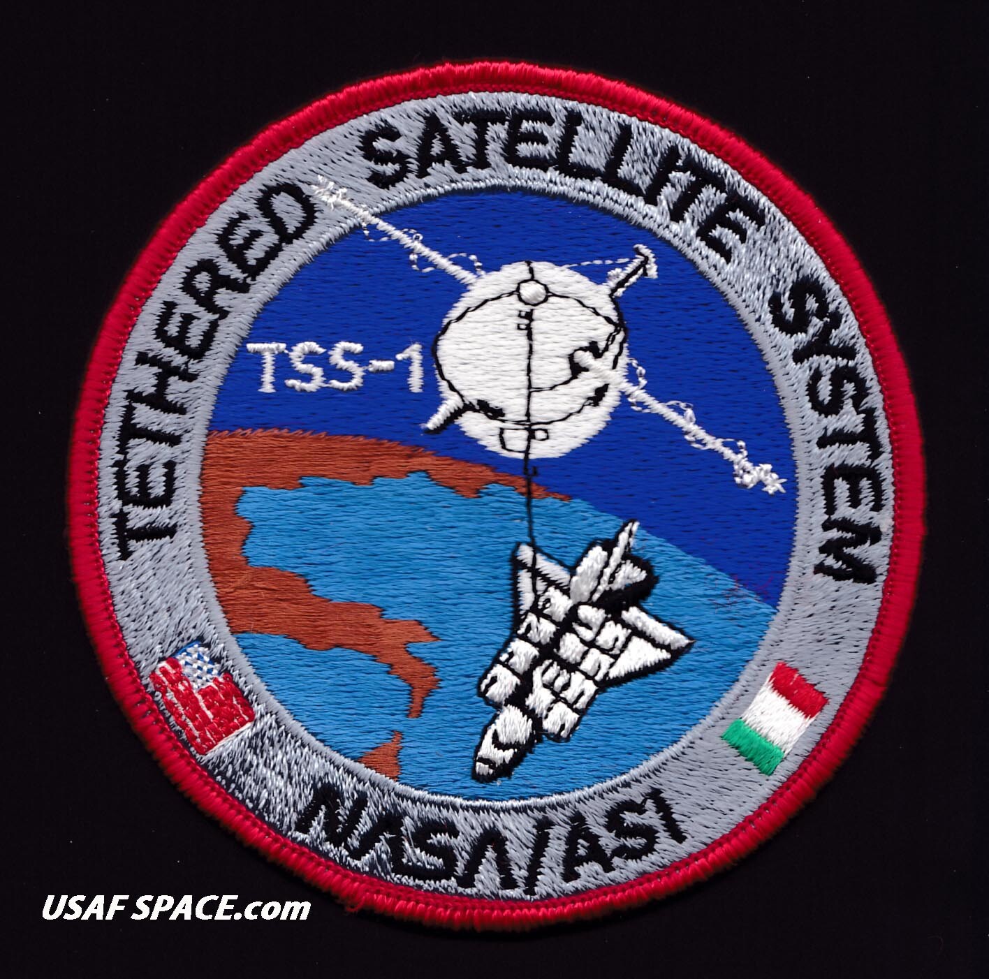 Authentic TETHERED SATELLITE SYSTEM -TSS-1- NASA-ASI SHUTTLE SPACE Mission PATCH