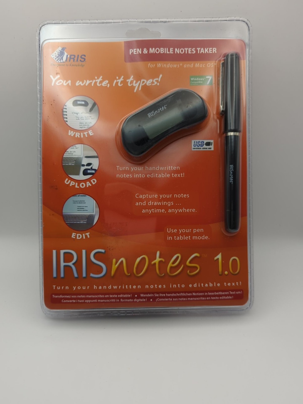 Iris Inc - Irisnotes 1.0 For Windows and Mac OS - NEW Windows 7 Compatible Write