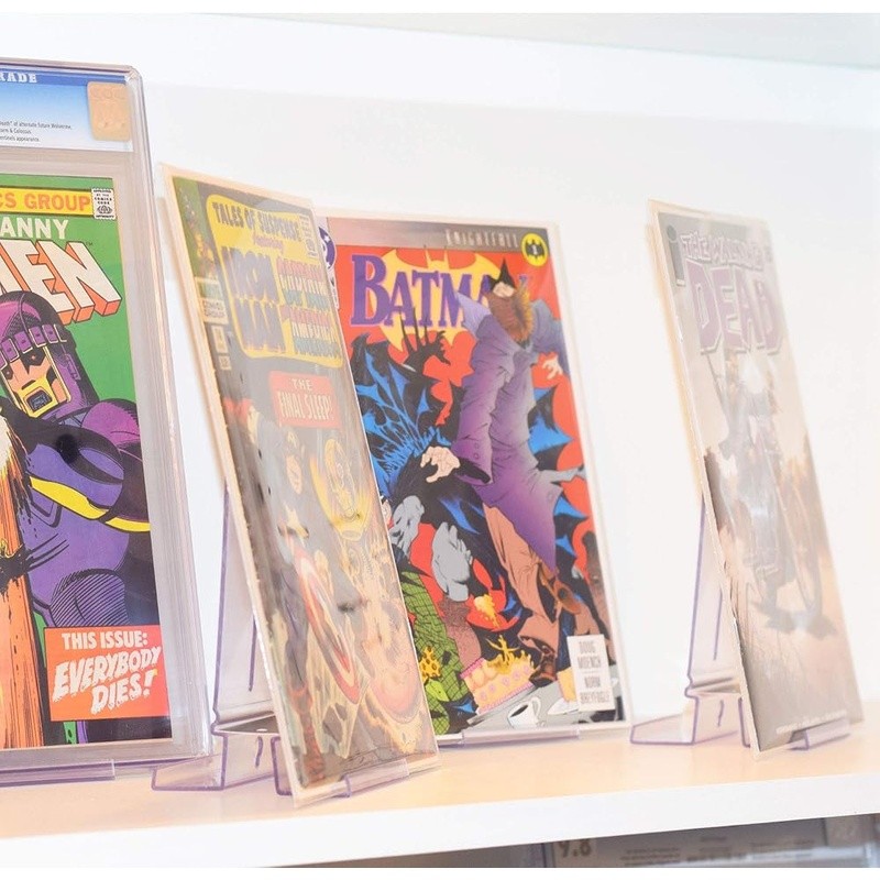 Comic Book Mount Display Holder Wall Shelf Vinyl Records 5-Pack Adjustable New