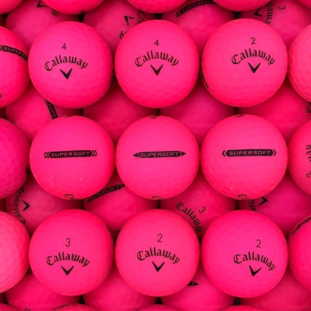 50 Callaway Supersoft Matte Pink Bulk Lot Used Golf Balls 5A Mint FREE SHIPPING