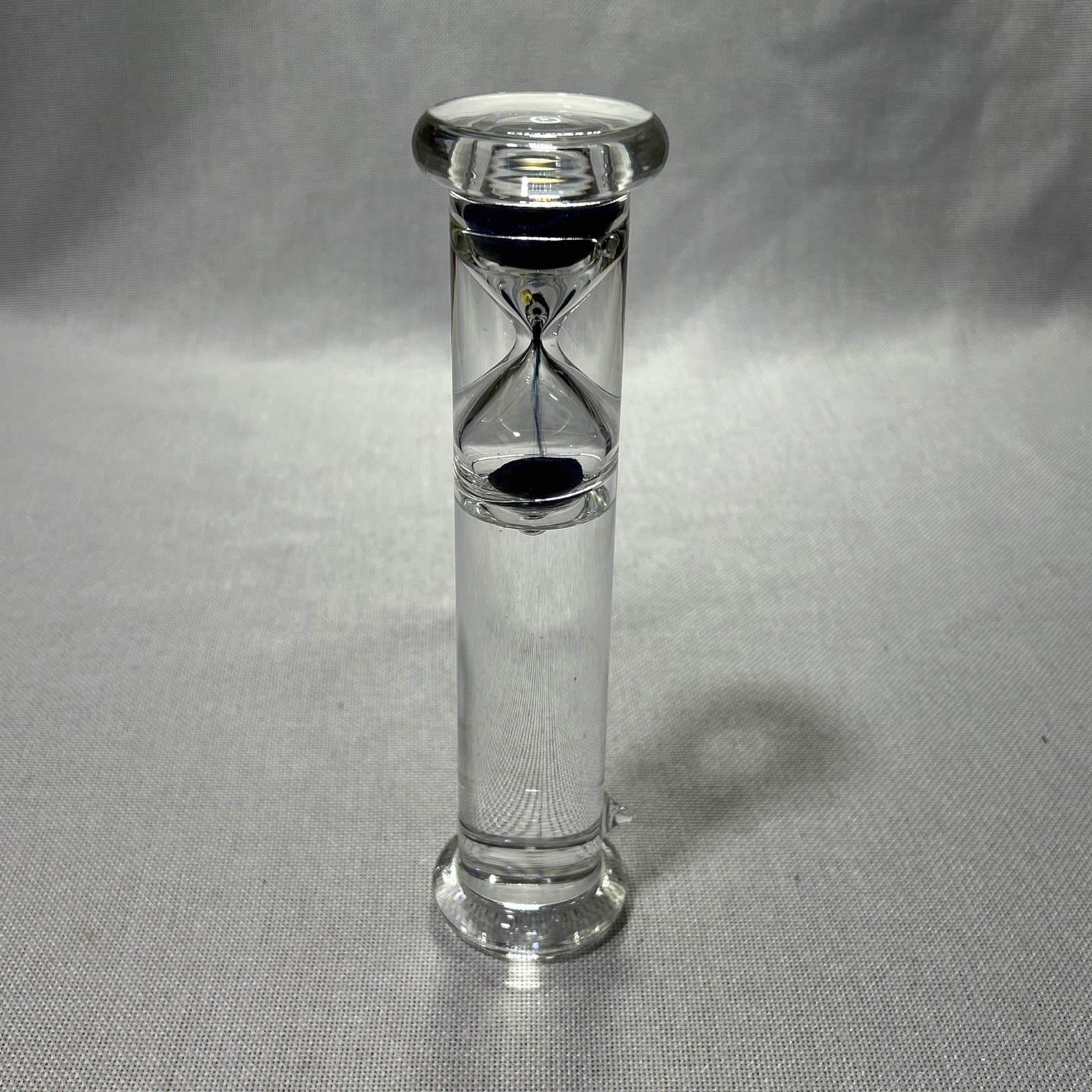 Stylish Floating Hourglass- Blue Sand- 8.5” Tall-2 Minute Timer- Art Glass