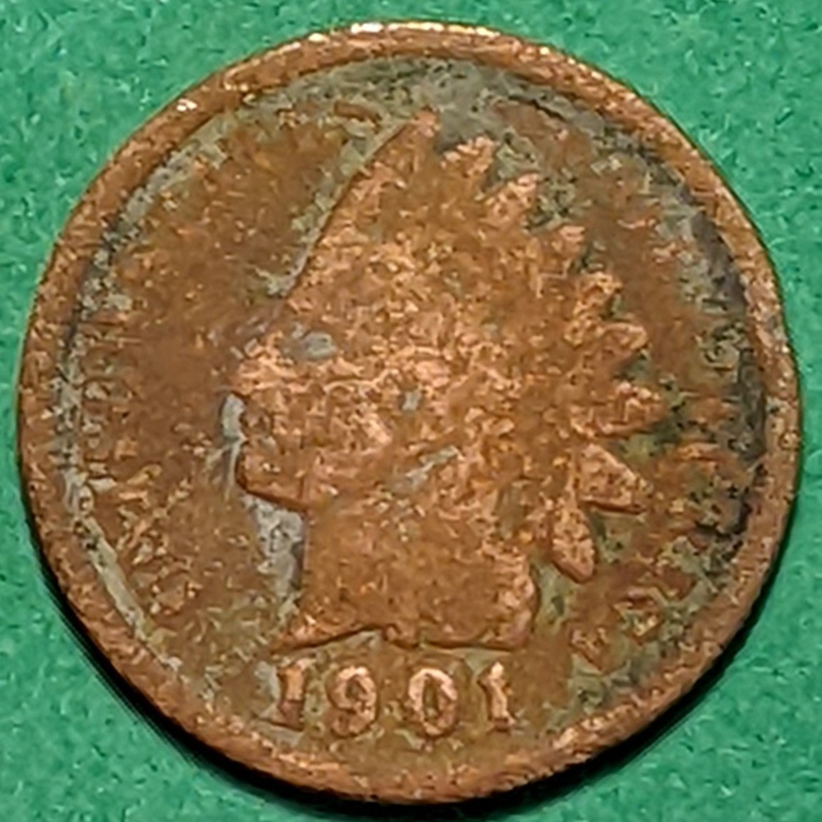 1901 Indian Head Cent. Free shipping!