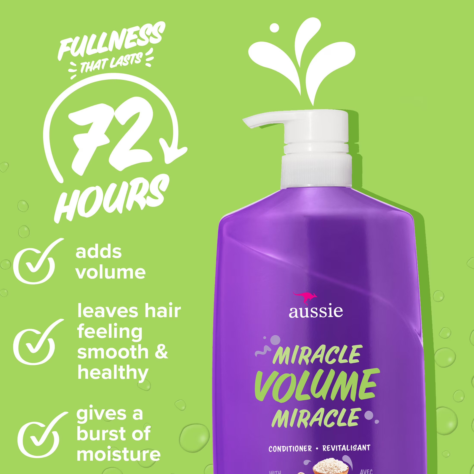 Aussie Miracle Volume Shampoo and Conditioner Dual Pack Hair Set