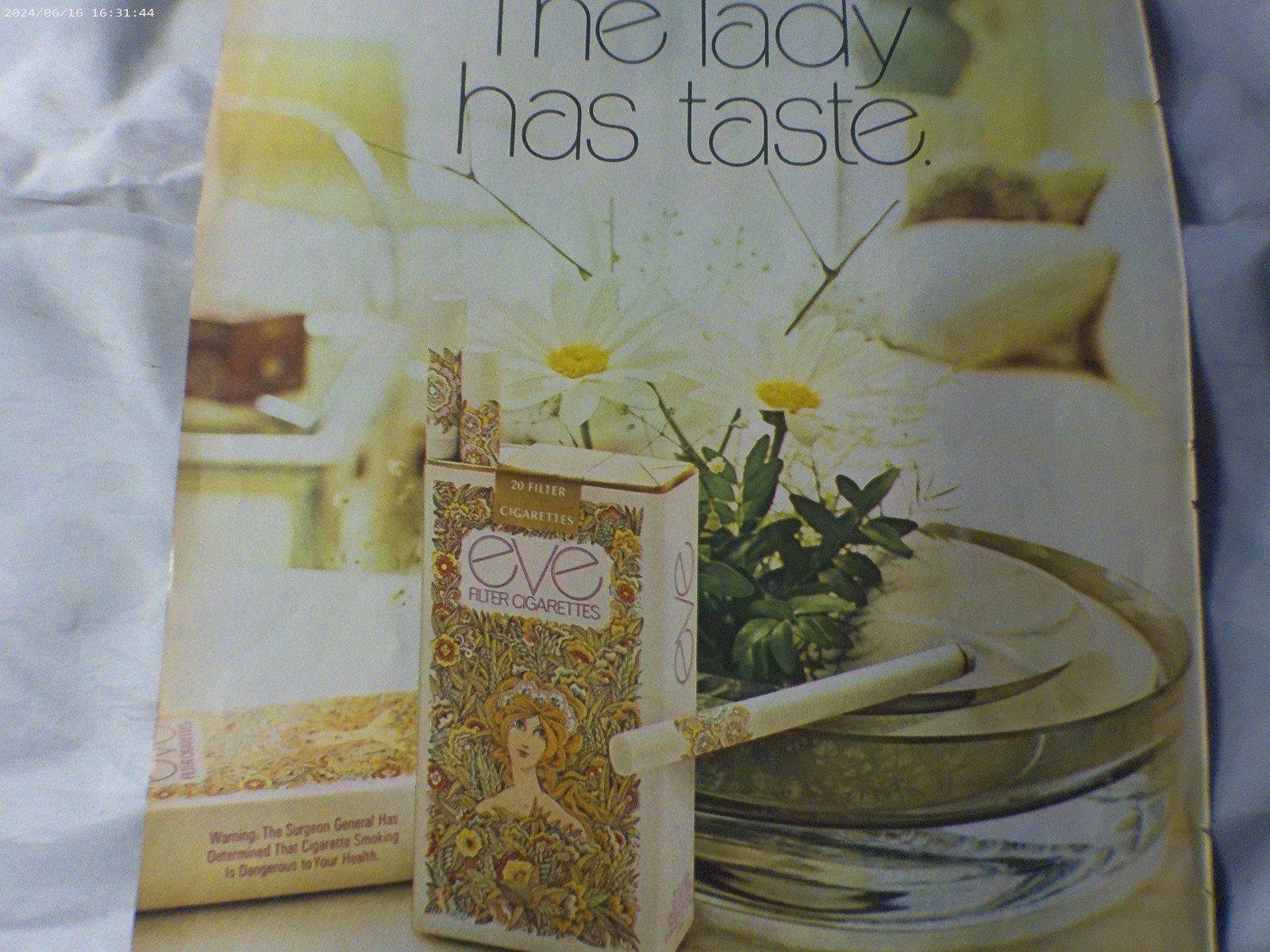 1971 Eve Cigarettes Print Ad 10" x 13"