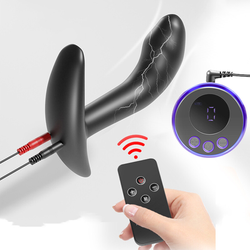 Electric E-Stim Anal Prostate Shock Massager Plug G-spot Sex Toy for Men Women