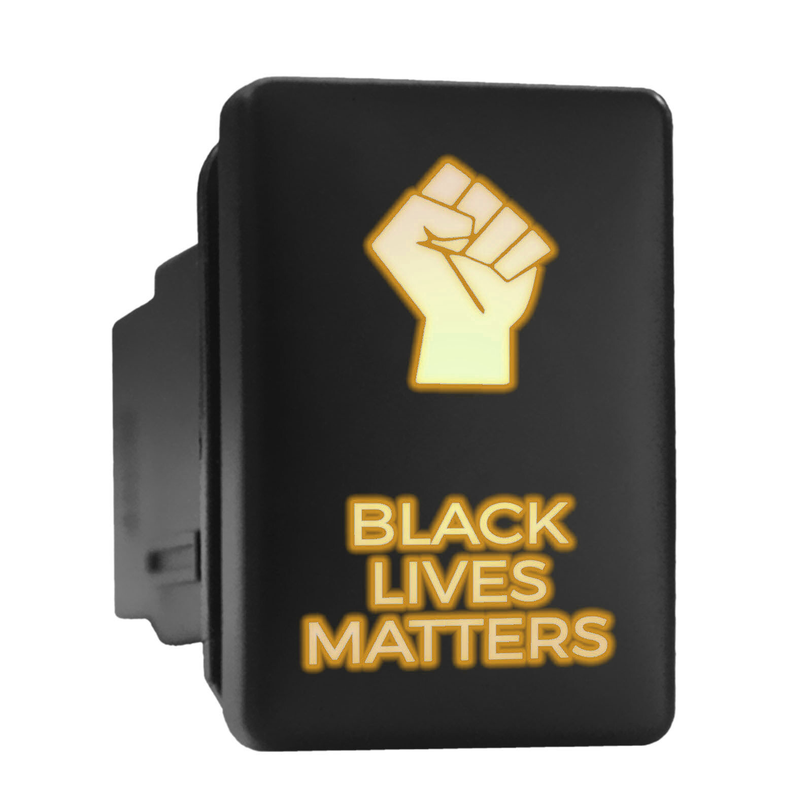 BLACK LIVES MATTER - LED Push Button for TOYOTA (1.28 x 0.87 in) Orange