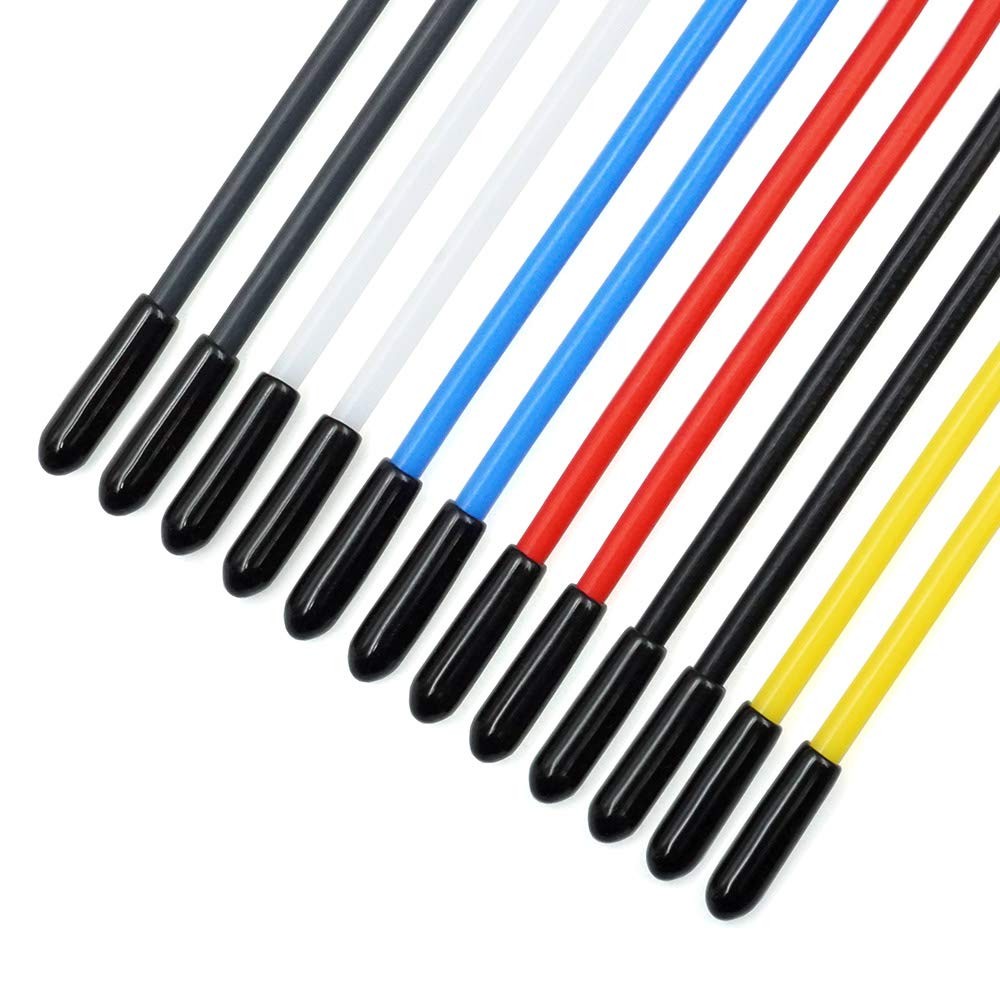 12 Pack RC Drone Receiver Antenna Tubes with Caps for Frsky XM+ X4R X4RSB