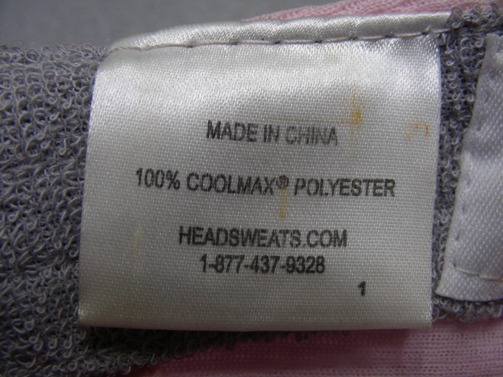 HEADSWEATS - One Size Pink Coolmax Polyester 5 Panel Running Cap Hat!