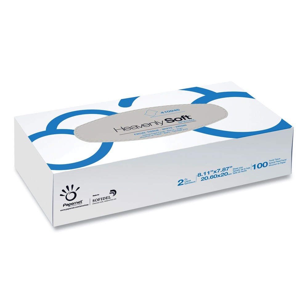 Papernet 410945 2-Ply Heavenly Soft Facial Tissue - White (30/Carton) New