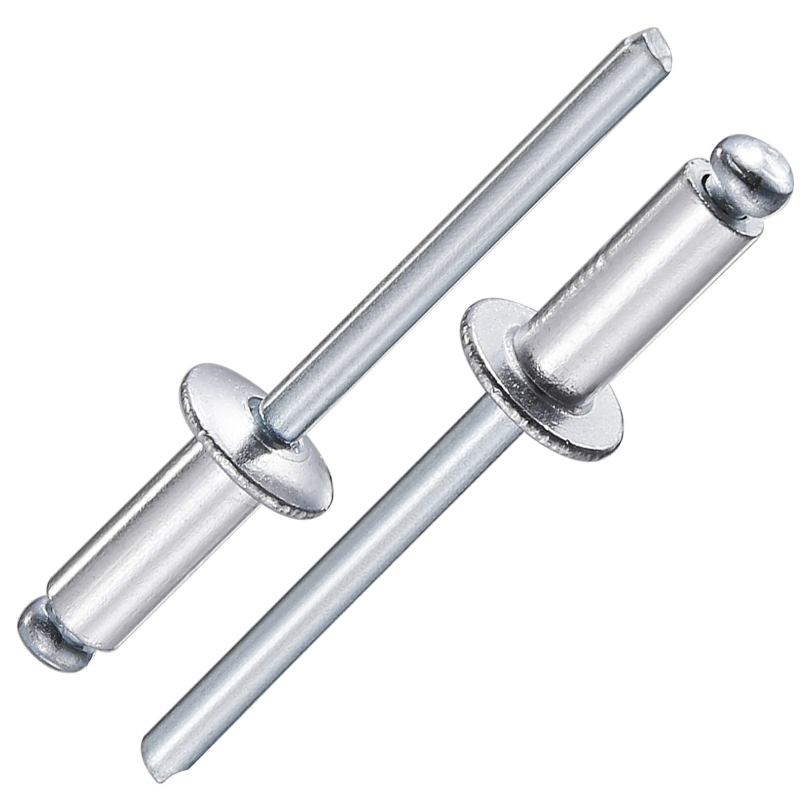 Wensilon (250Pcs) 3/16"x1/2" Aluminum blind pro Rivets,Aluminum Grip and Stee...