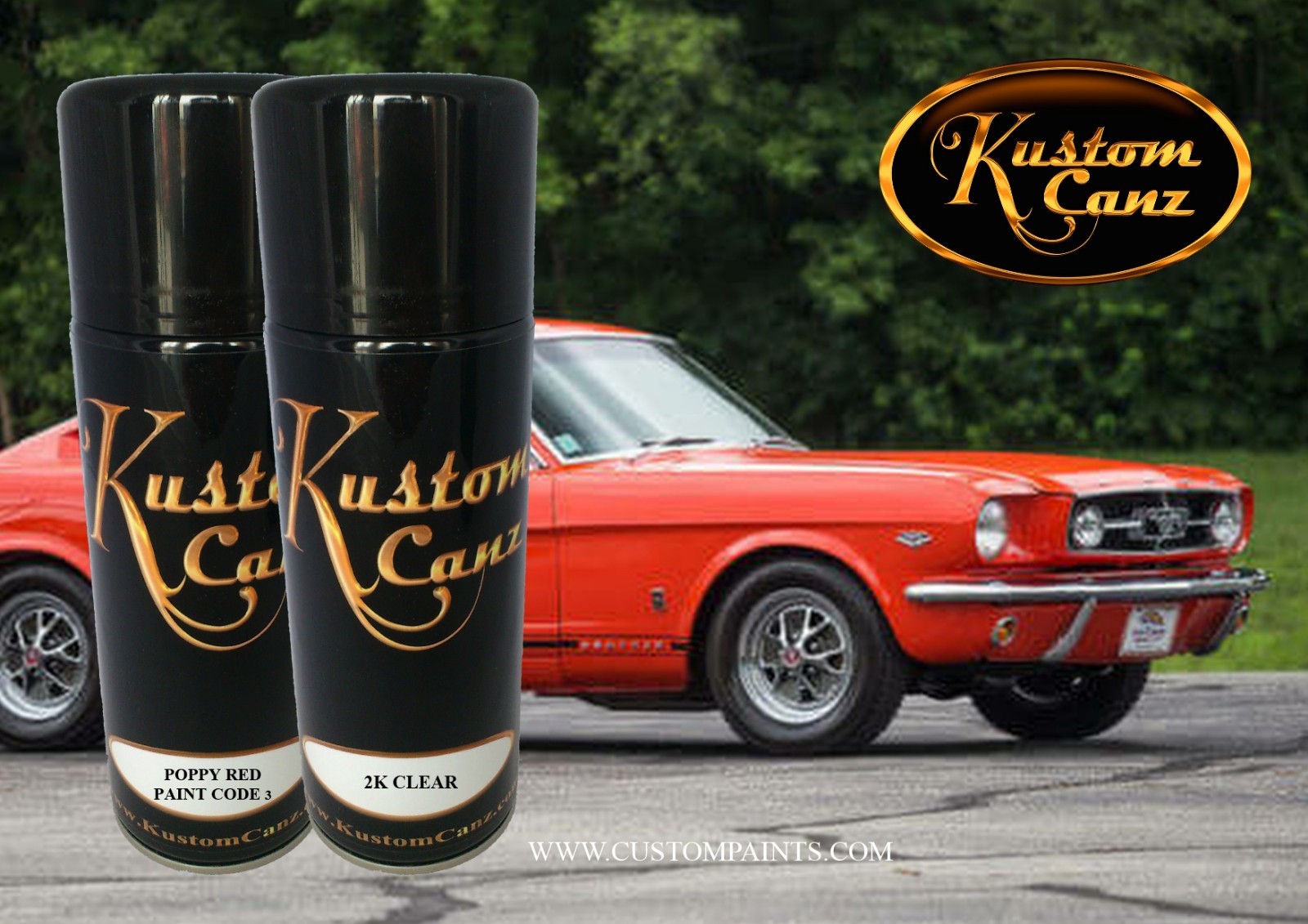 12oz Aerosol of FORD POPPY RED Paint Kit, AUTOMOTIVE, HOK, Custom Hot Rod