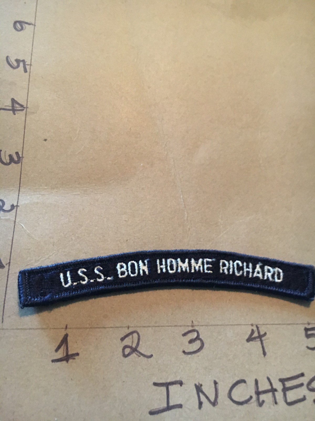 US NAVY SHOULDER STRIP TAB *** rocker *** Patch USS Bon Homme Richard