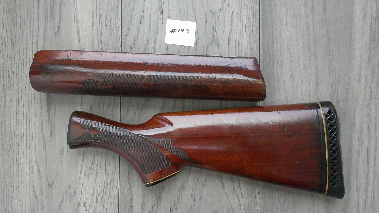 Remington 1100 Wood Checkered Stock Set 12ga & 16ga Buttstock Forend