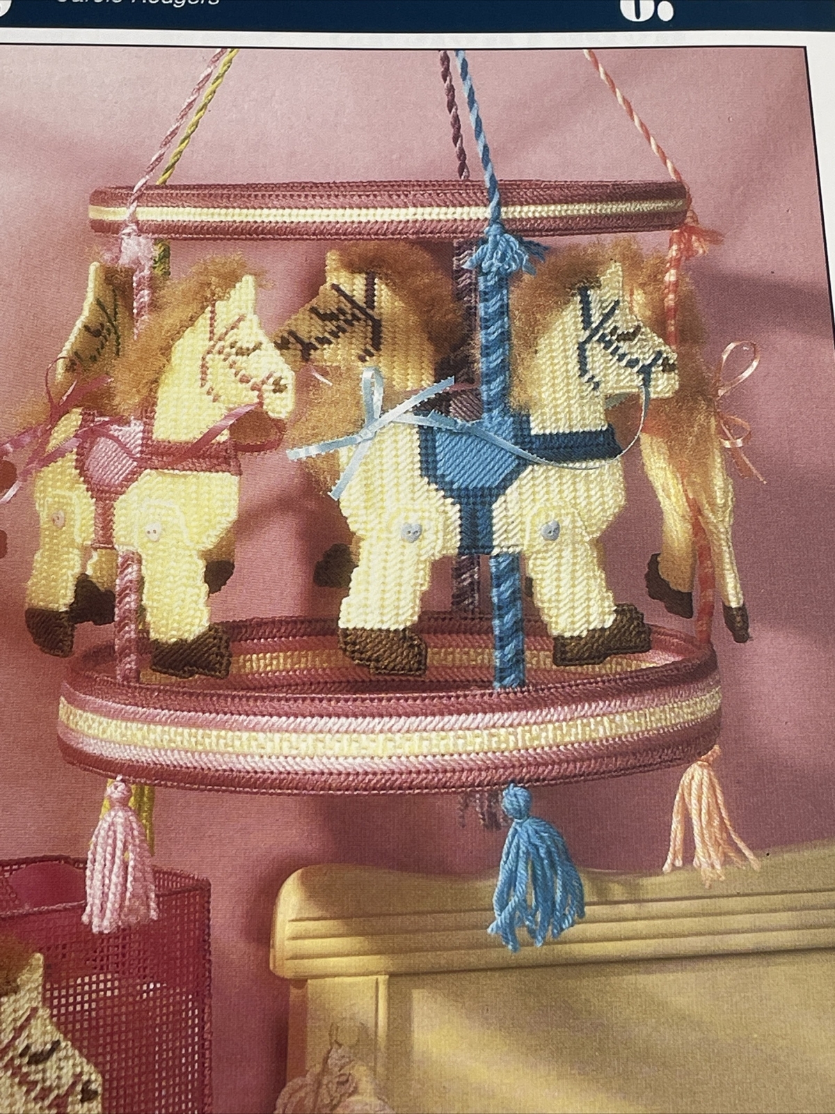 Hobbyhorses Mobile Tote Wall Hanging Annie's Plastic Canvas Pattern