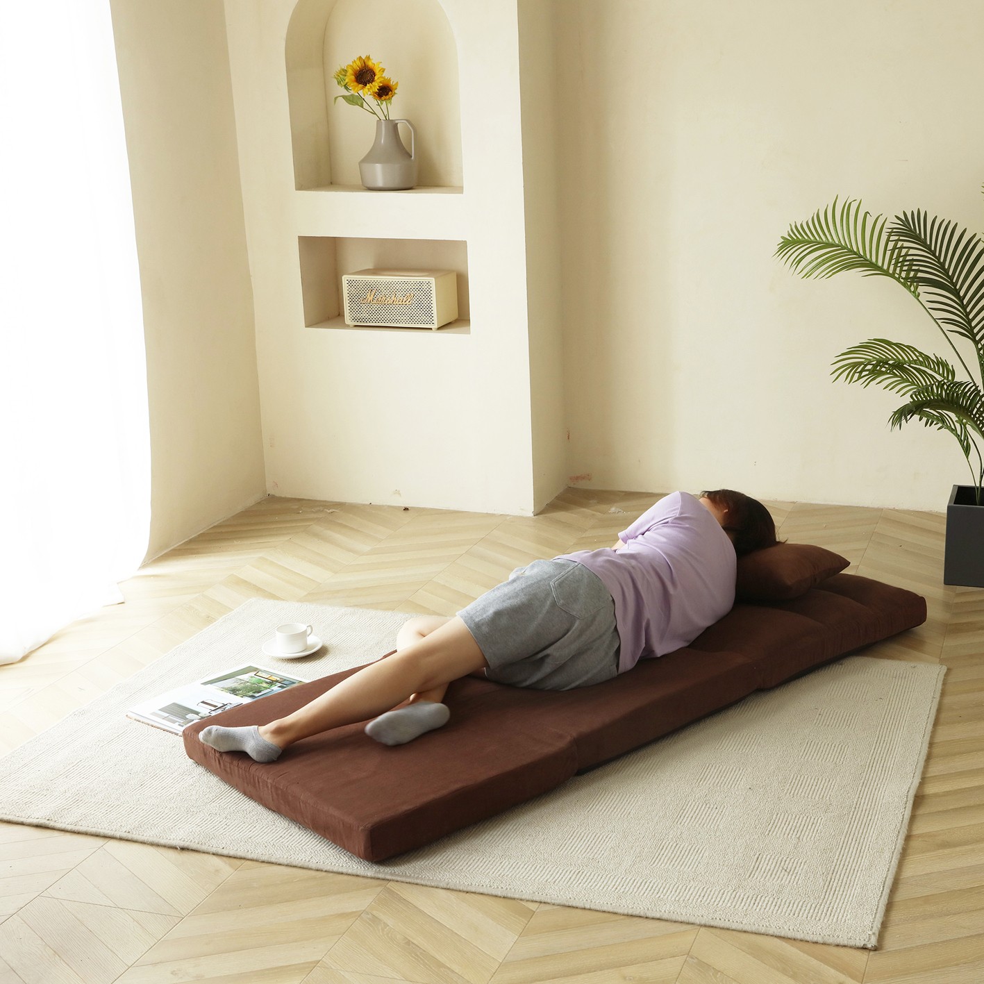 Adjustable Triple Foldable Leisure Sofa Bed Video Gaming Sofa Down Sofa Bed