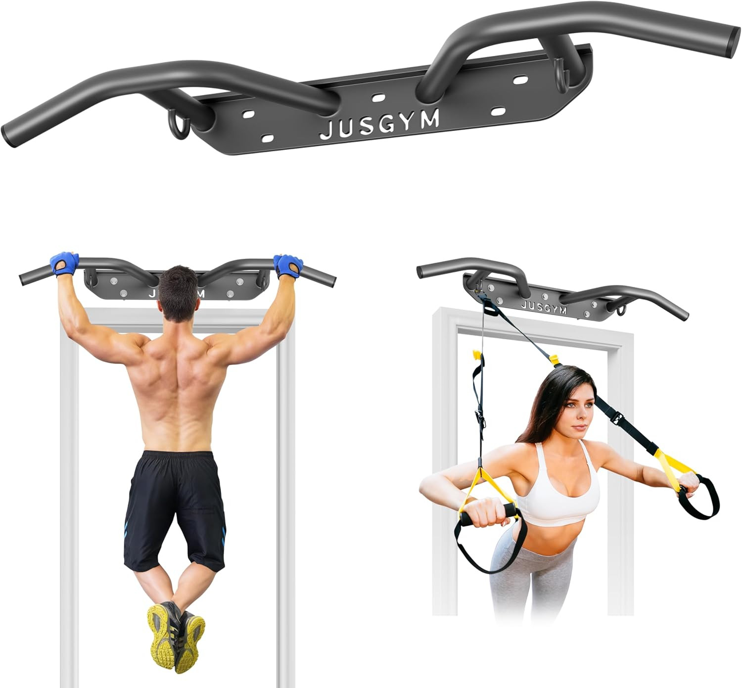 Wall Mounted Pull up Bar - Heavy Duty Chin up Bar, Pull-Up Bar Support Beam or J