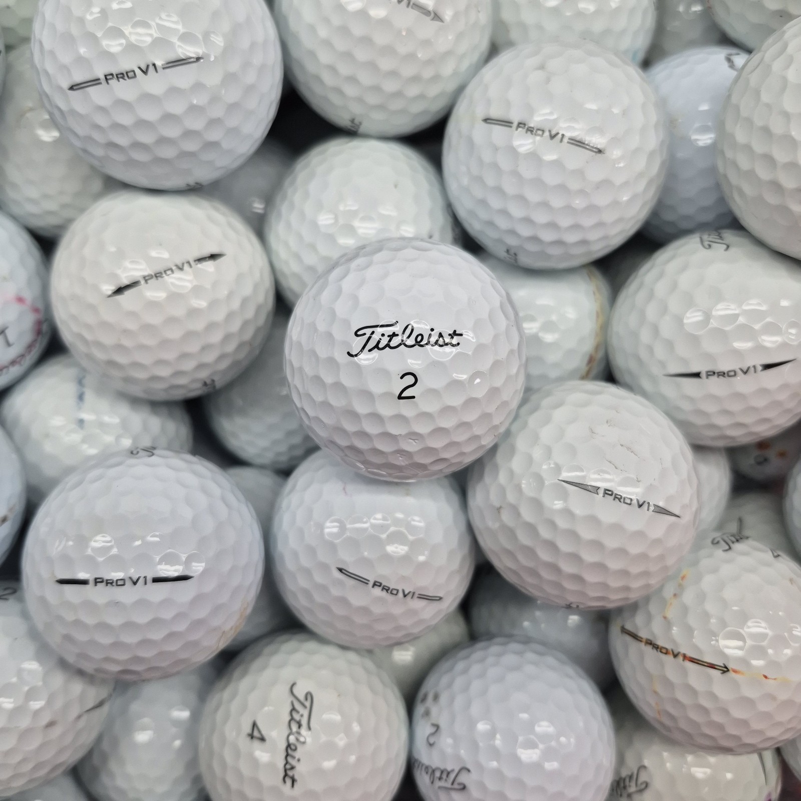 100 Titleist Pro V1 Used Golf Balls - 3A Value AAA