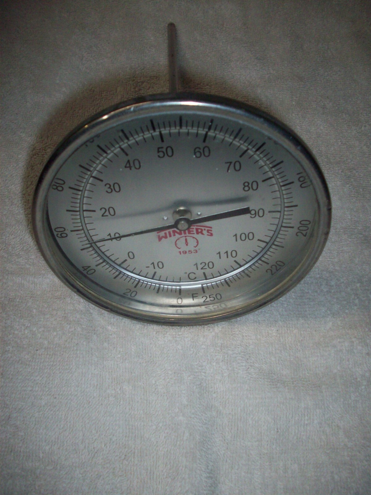 Winters Stainless Steel Thermometer Gauge