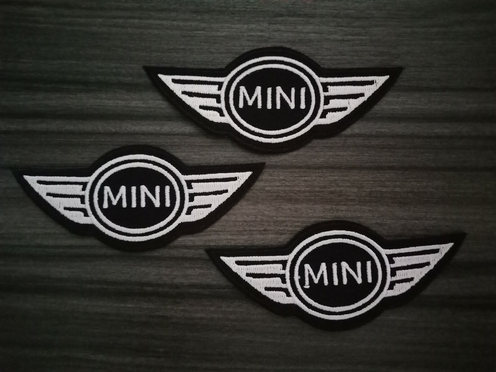 3pcs MINI COOPER Patches Car Racing MOTORSPORTS Embrodered Iron or Sewn on Shirt