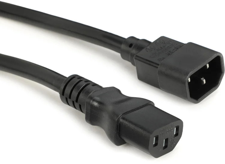 Hosa PWL-408 IEC C14 to IEC C13 Extension Cord - 8 foot