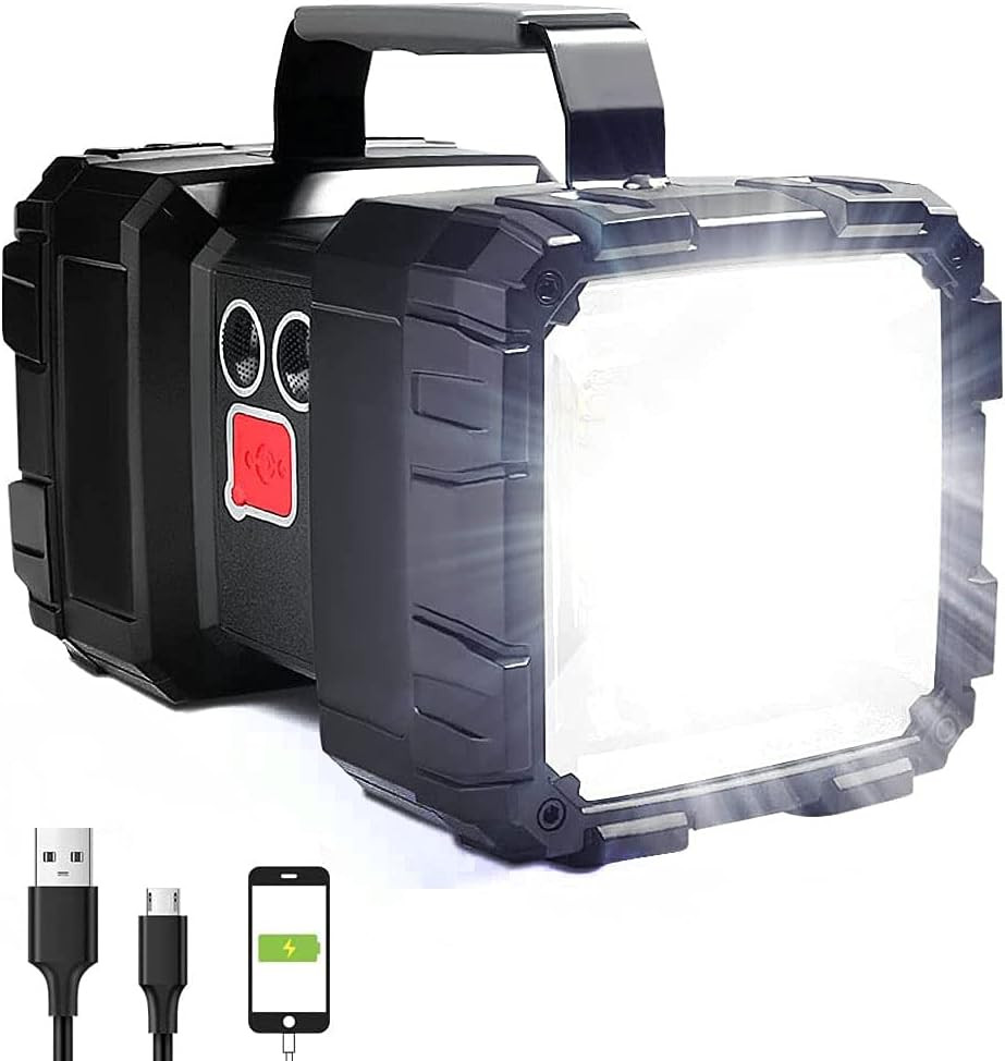 12000LM Rechargeable LED Flashlight - 20H Waterproof Camping Light
