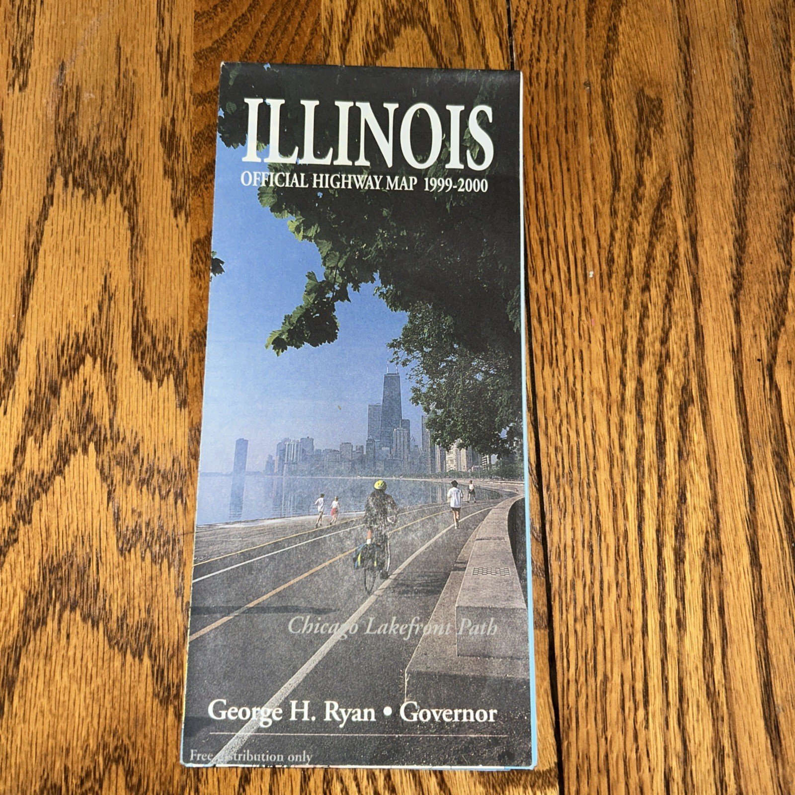 Illinois Official Highway Map 1999-2000 / Free Domestic Shipping