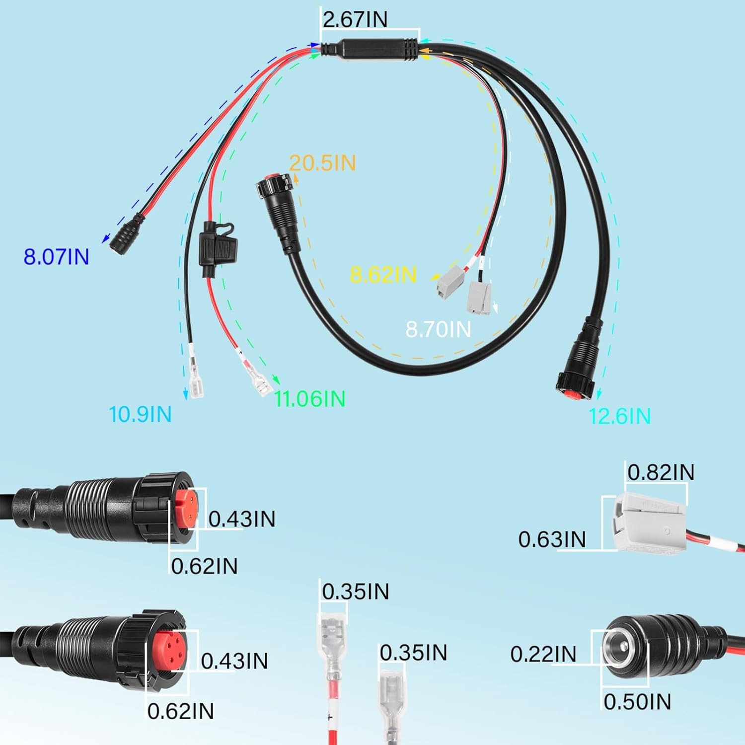 010-12676-40 All-in-One Power Cable fits for Garmin LiveScope Ice Fishing Bundle