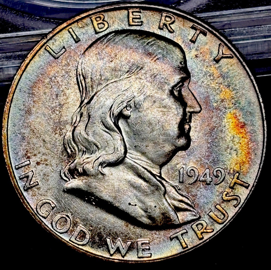 1949 TONED ( Mint Set)Franklin Half Dollar GEM BU FBL!!!