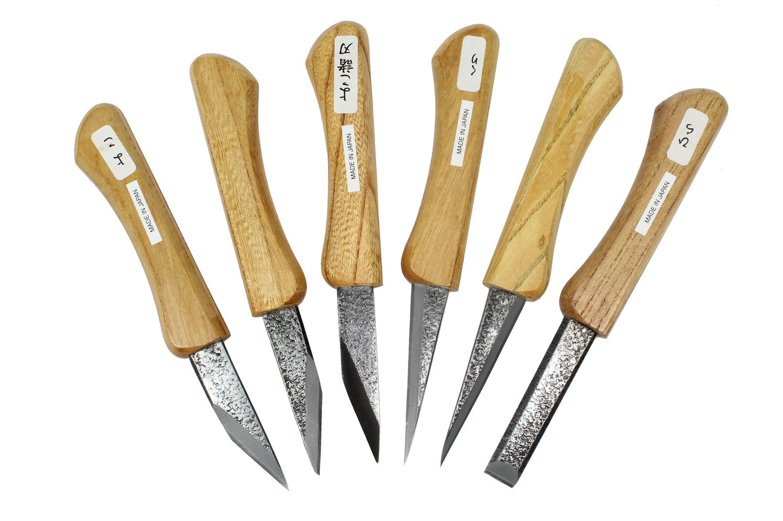 Japanese Traditional Kogatana wood carving knife set w/ roll-up bag, set of 6