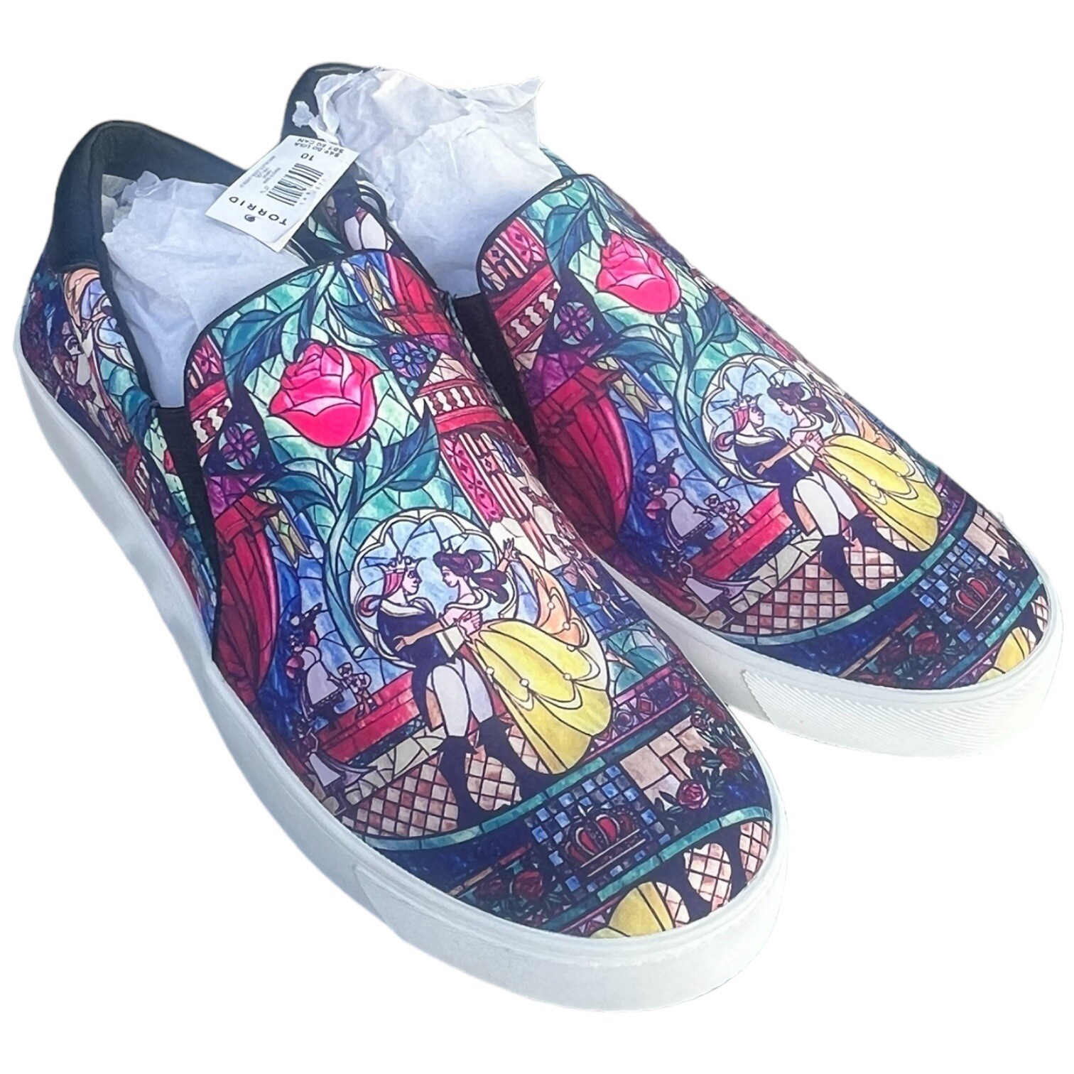 Beauty & The Beast Slip On Canvas Sneaker Torrid NWT Disney Shoes Women Size 10