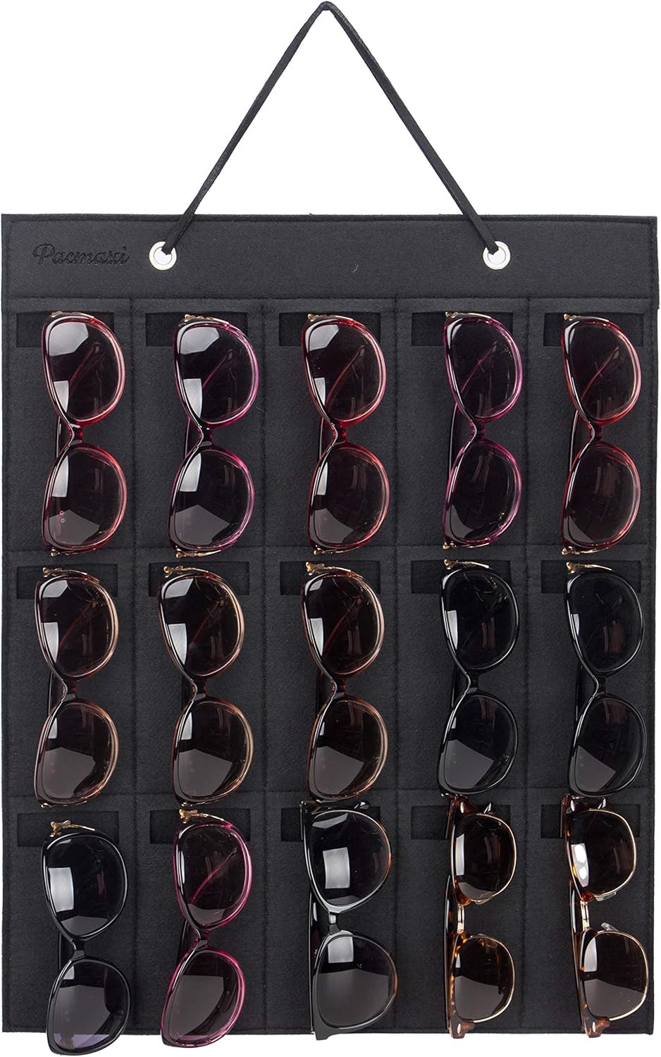 Sunglasses Storage Organizer, Wall Pocket Mounted by Sunglasses, Hanging Eyeglas