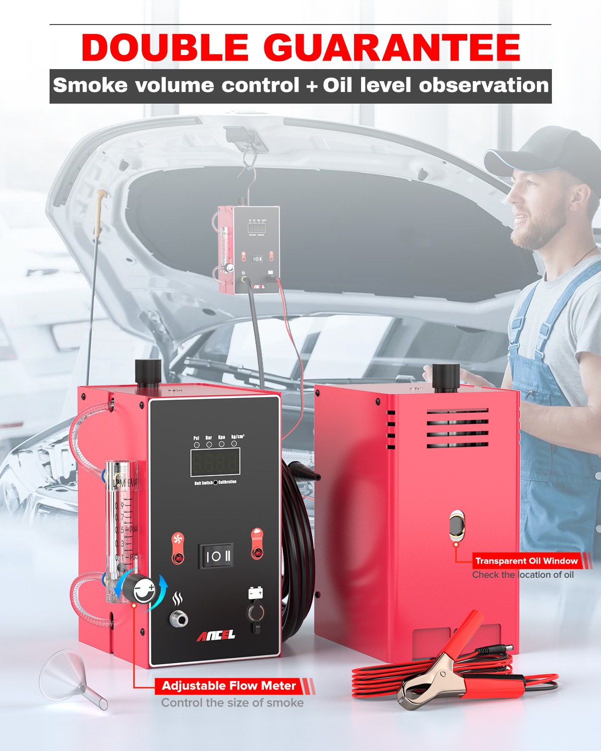 ANCEL L300 Digital Display EVAP Smoke Machine Test Pipe Leak Detector Diagnostic