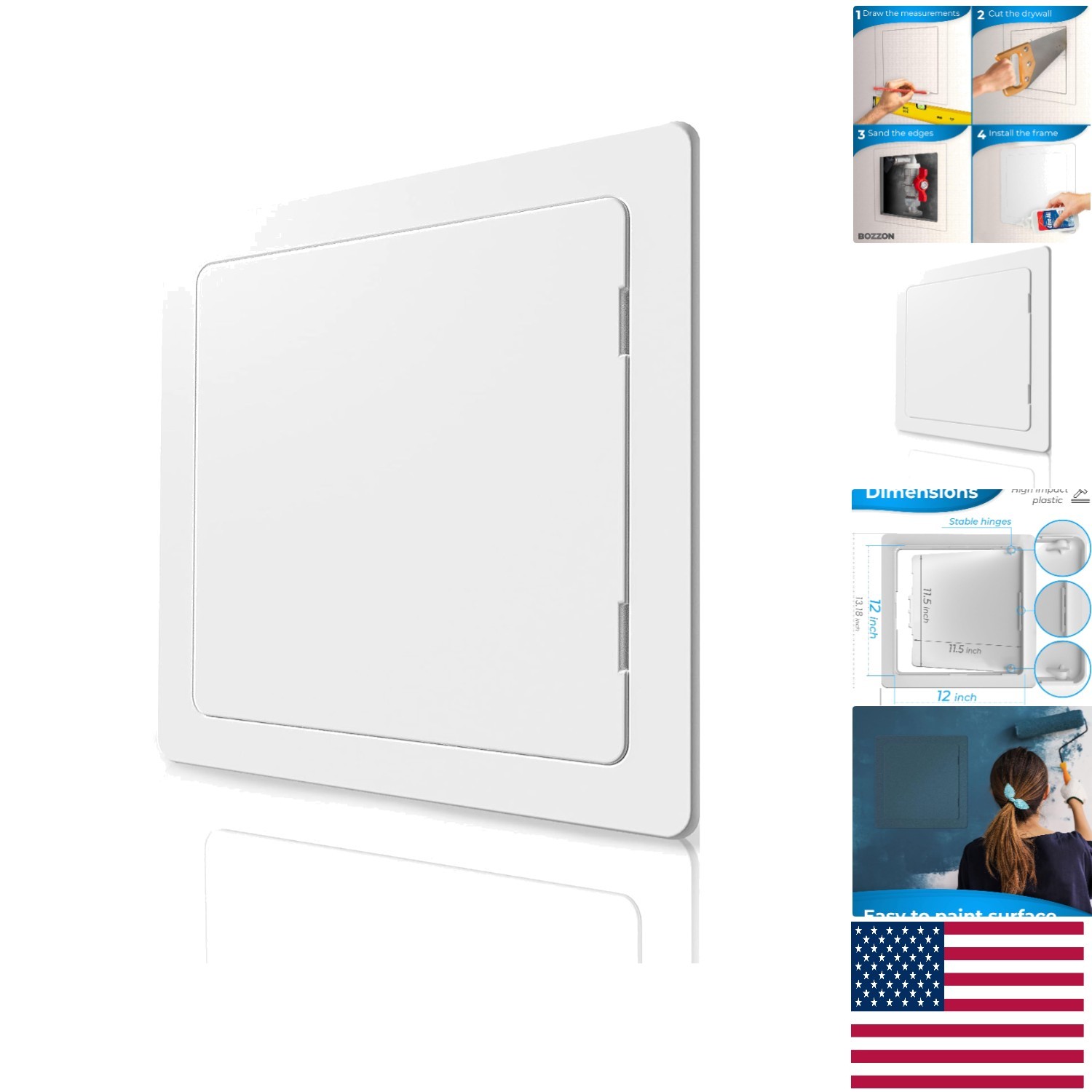 Versatile 12x12 Inch Plastic Access Panel - Effortless Installation & Access