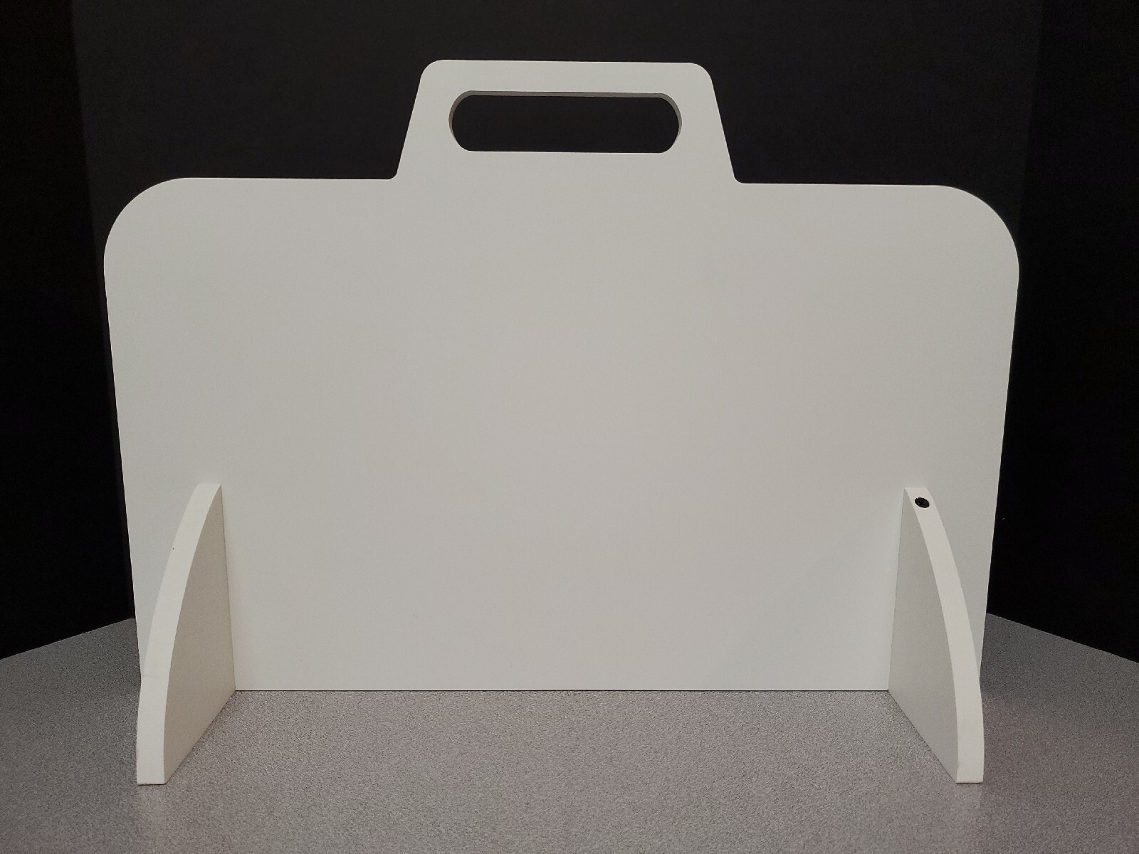 White Portable Sample Display Board for Trade Shows & Presentations 19.5"W