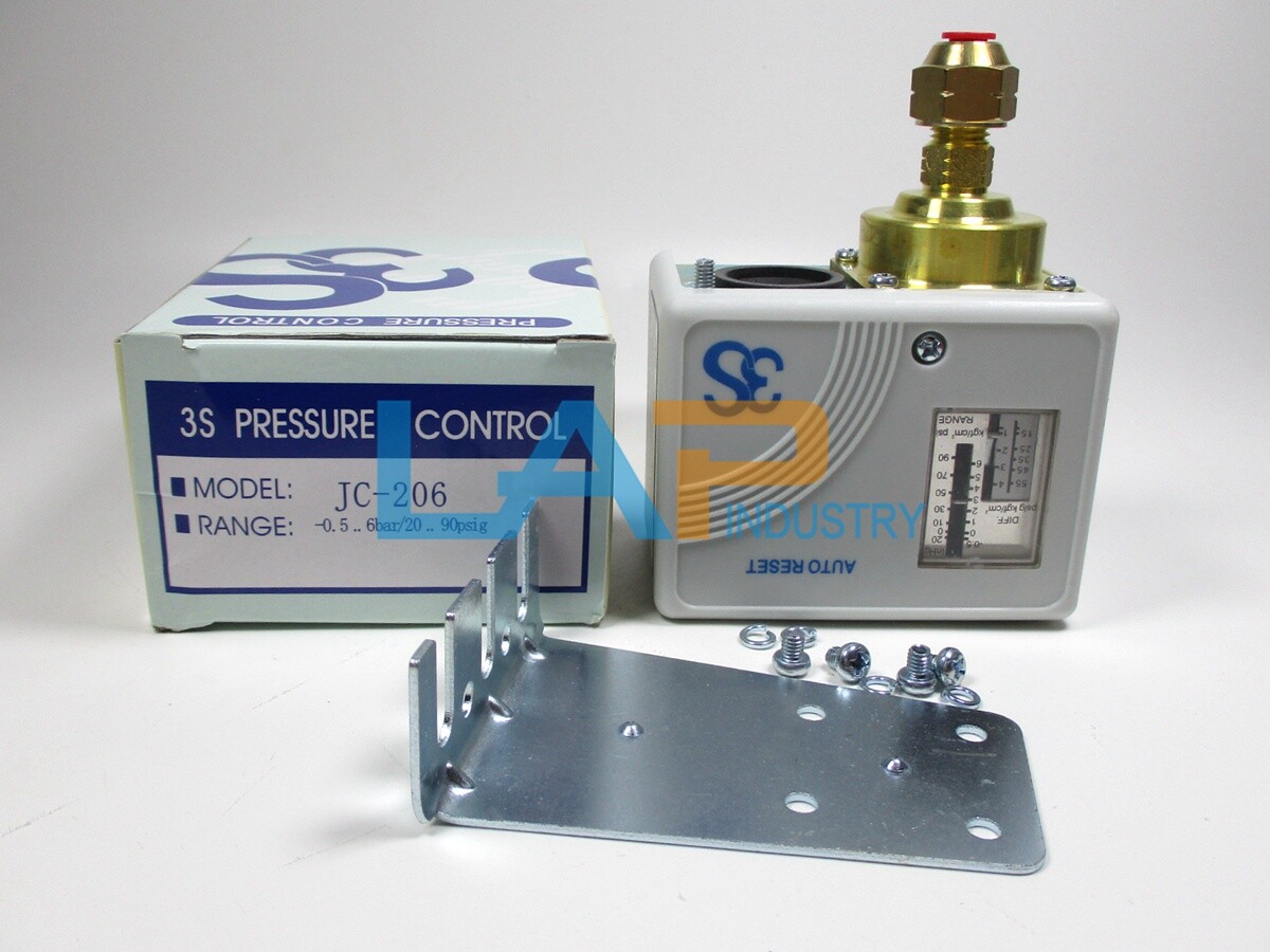 1PCS NEW FOR 3S JC-206 JC206 -0.5 .. 6bar/20 .. 90psig Pressure Switch