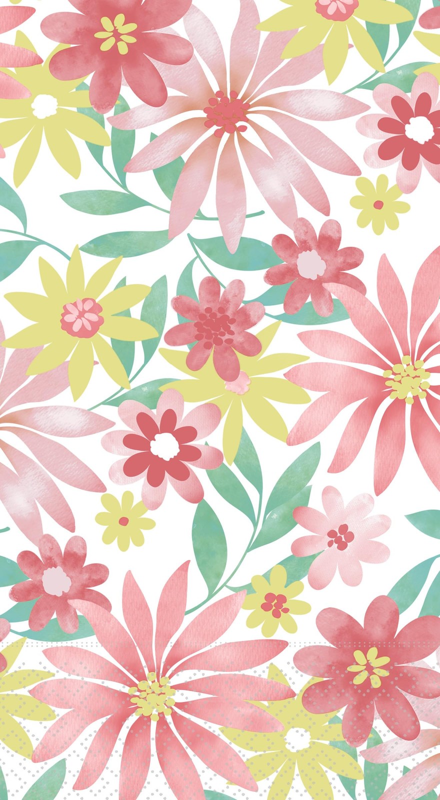 Boston International Floral Pastel 3-Ply Paper Napkins 16-Count 8.25x4.5"
