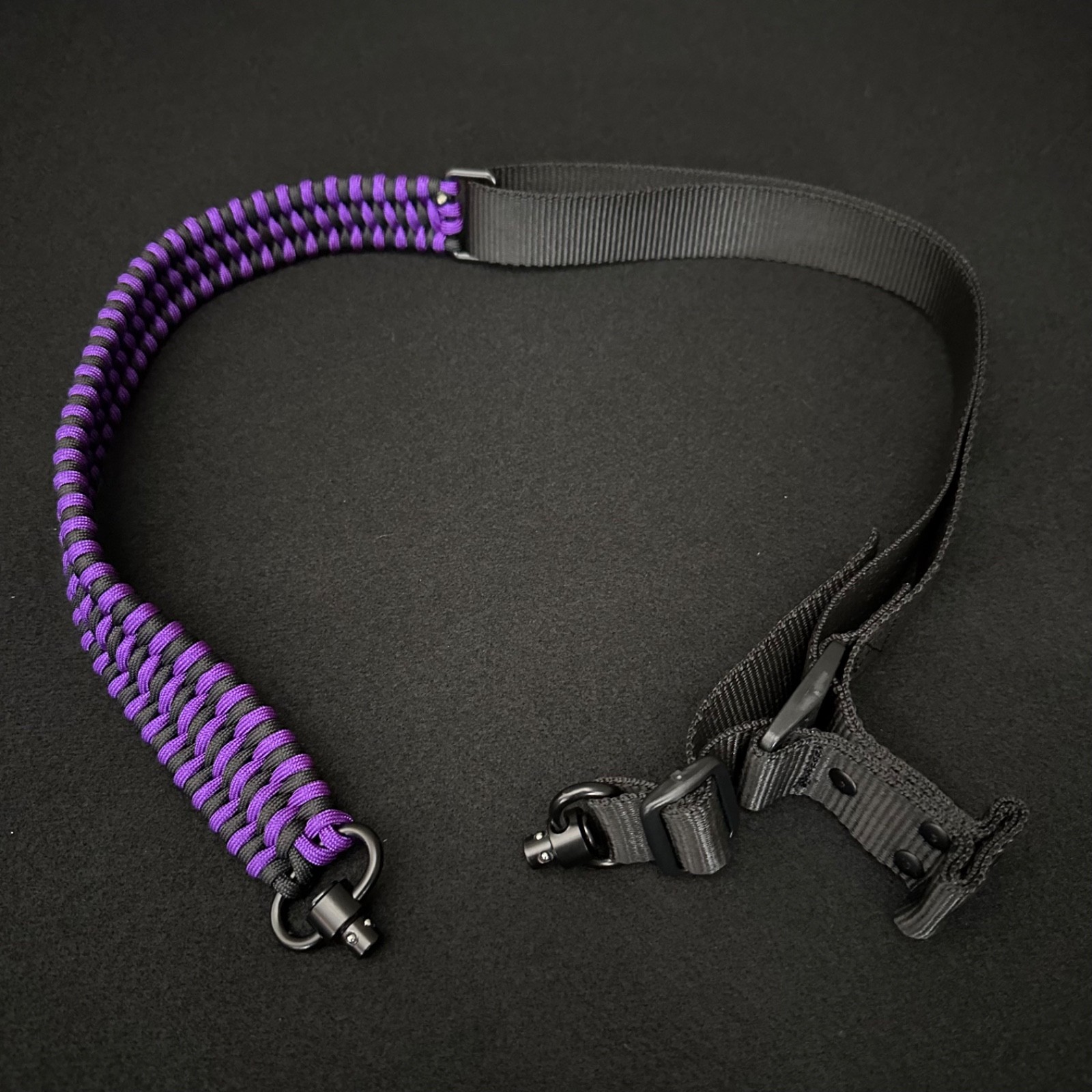2 Point Tactical QD Sling Gun Rifle Quick Adjust Handmade 750 Paracord Purple