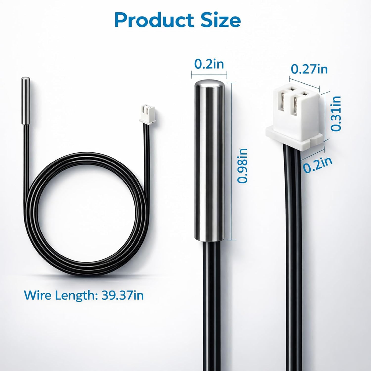 5PCS High Accuracy Temperature Sensor Probe, Premium B3950 Ntc 10K Thermistor