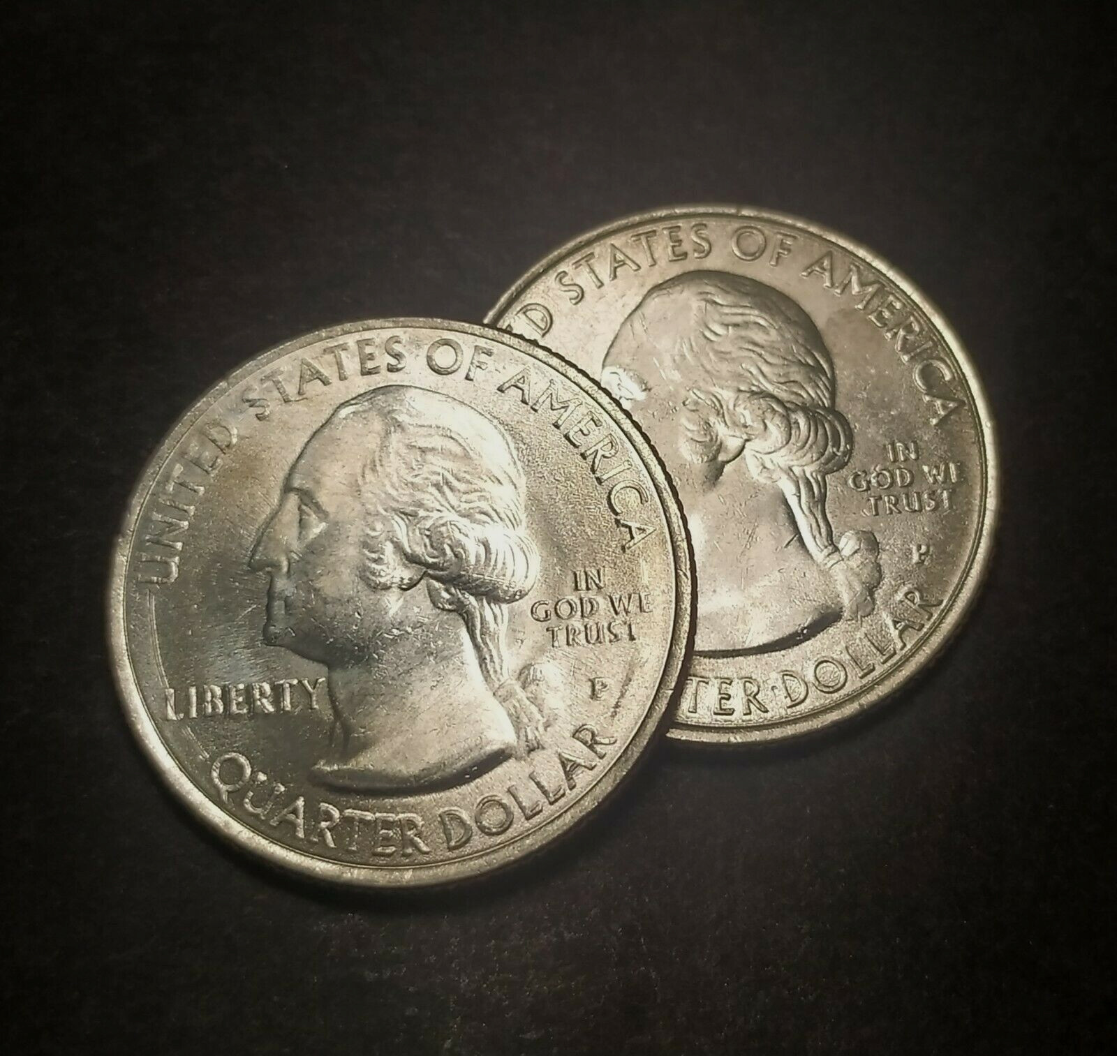 Grease Struck in Two Washington America The Beautiful Quarters 2015 - 2016