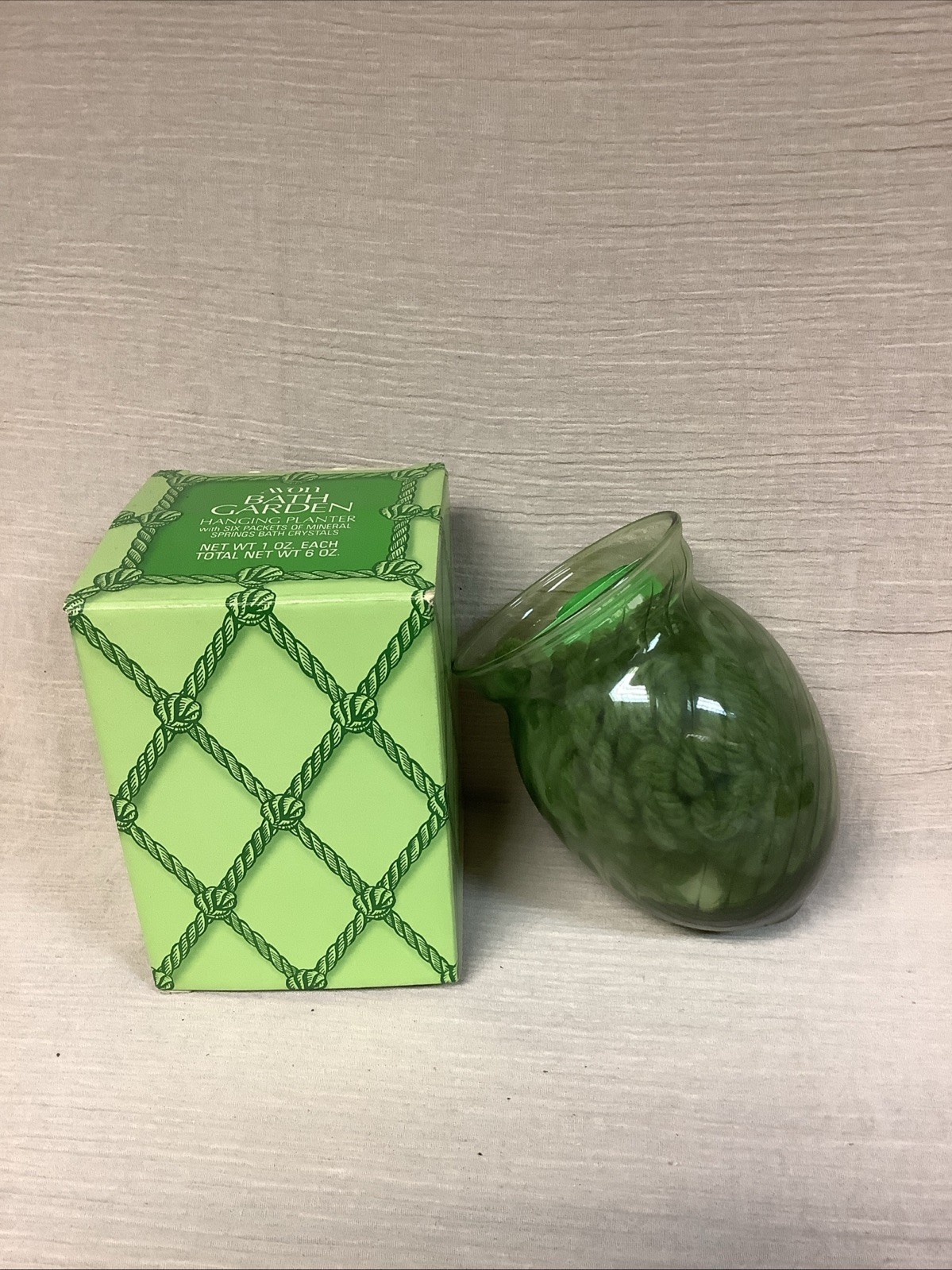 Vintage 1970'S Avon Bath Garden Hanging Planter W/CRYSTALS NEW IN BOX