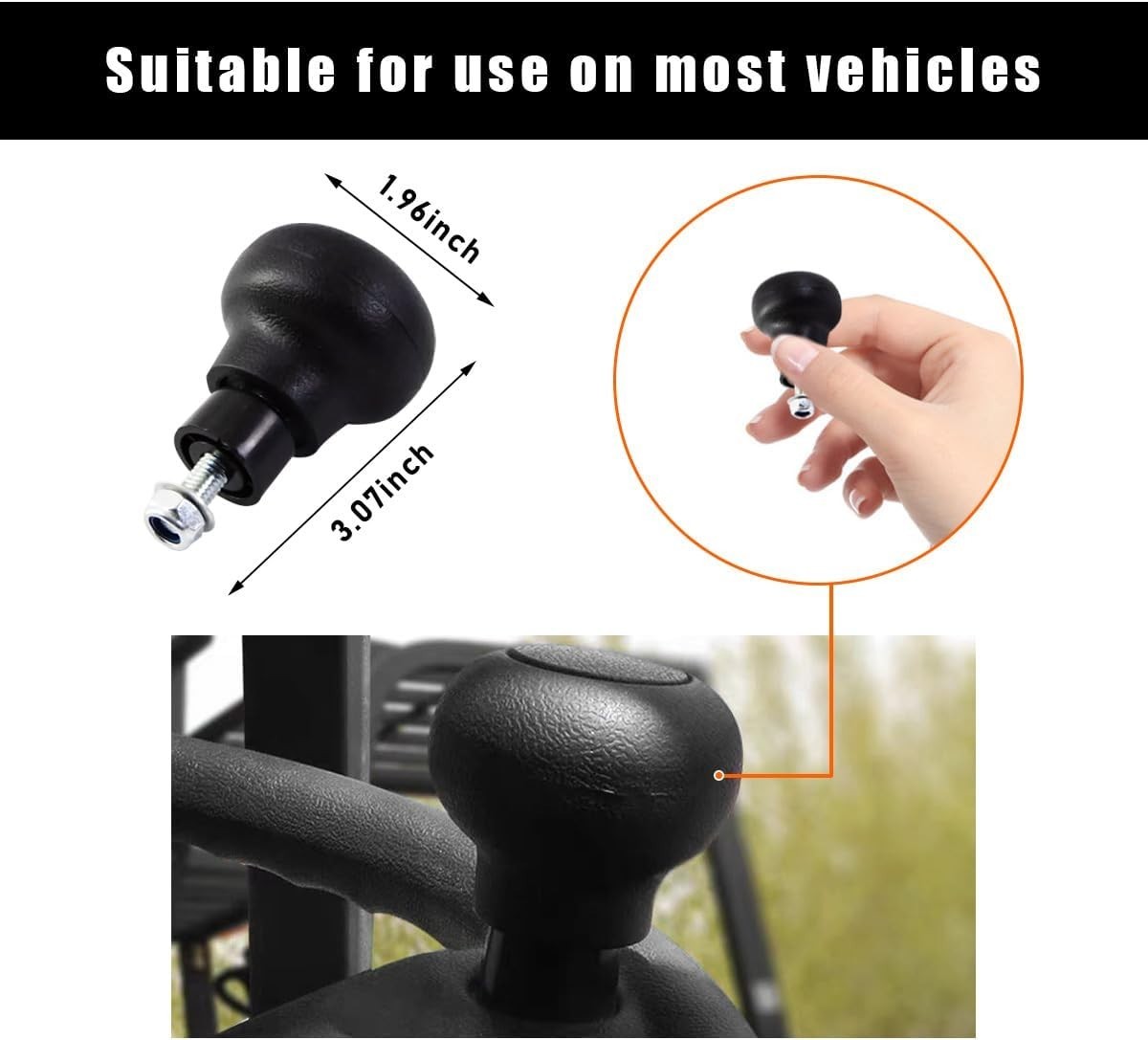 Quick Install Non-Slip Steering Wheel Spinner Knob for Enhanced Driving Control