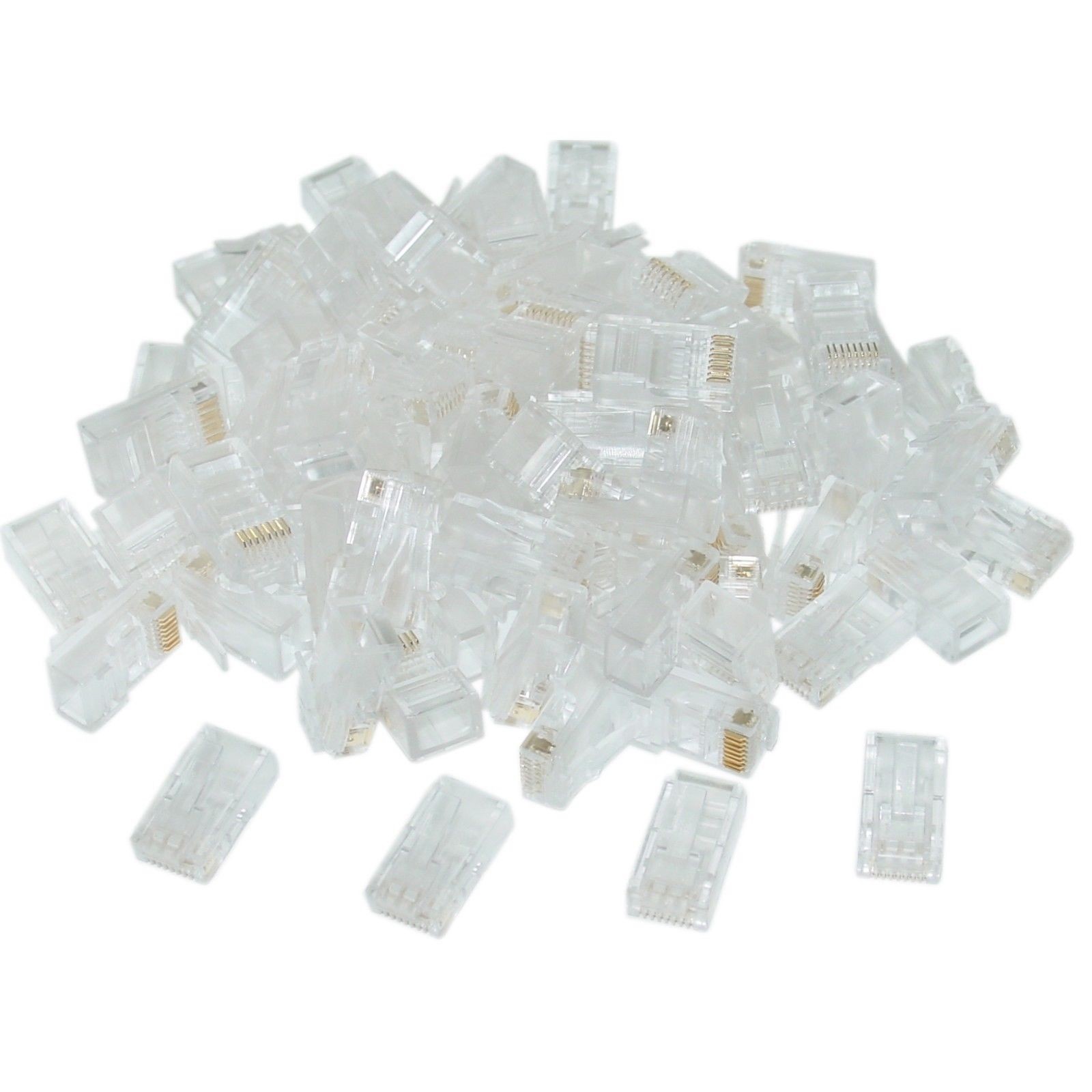 20pcs Cat5 RJ45 Crimp Connectors for Solid and Stranded Cat5 Cable, 8P8C