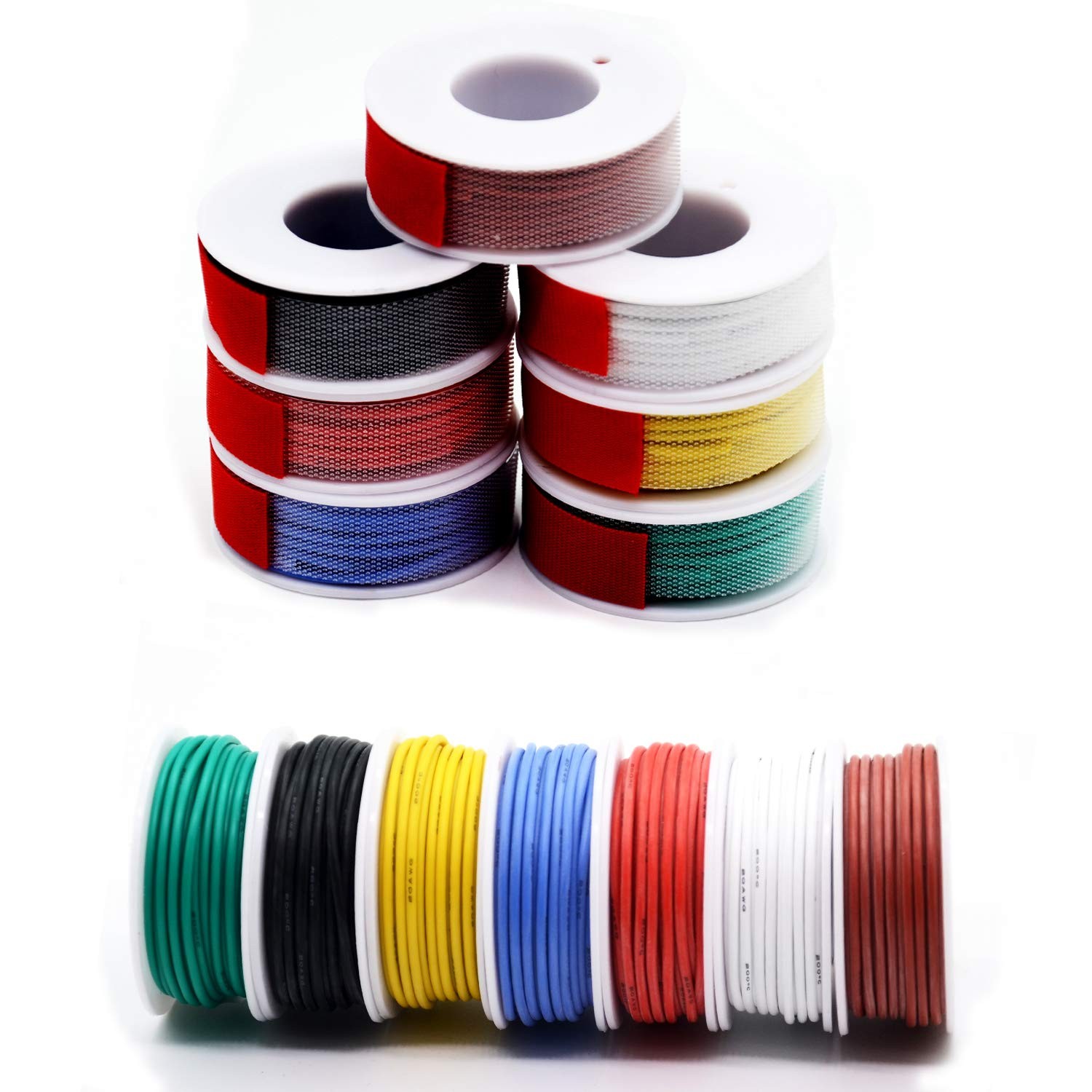 18 awg Silicone Electrical Wire Cable 7 Colors (13ft 18awg-Stranded, 7