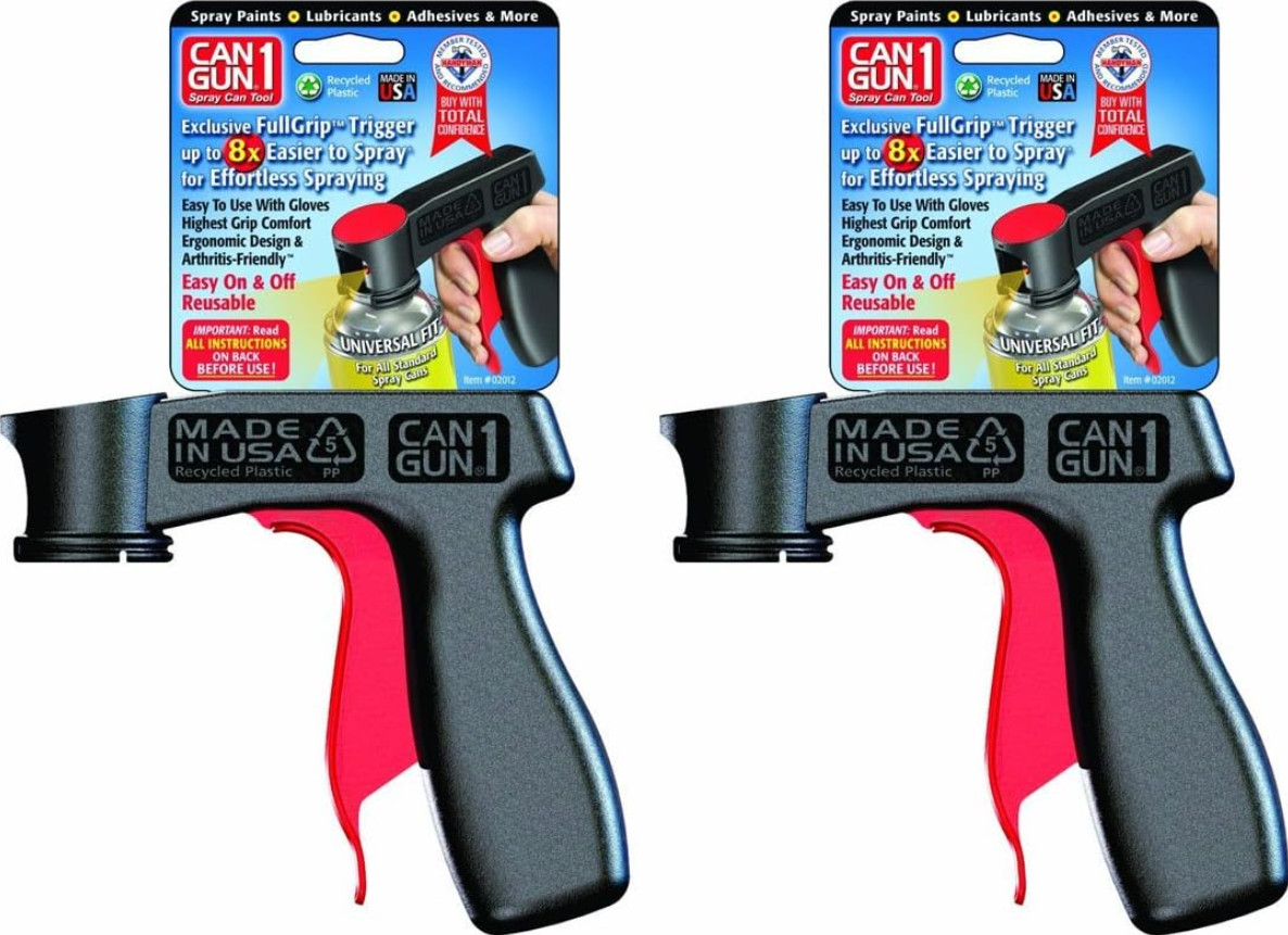 2 Pack Can Spray Gun Handle Tool for Aerosol Cans Comfortable Grip Trigger