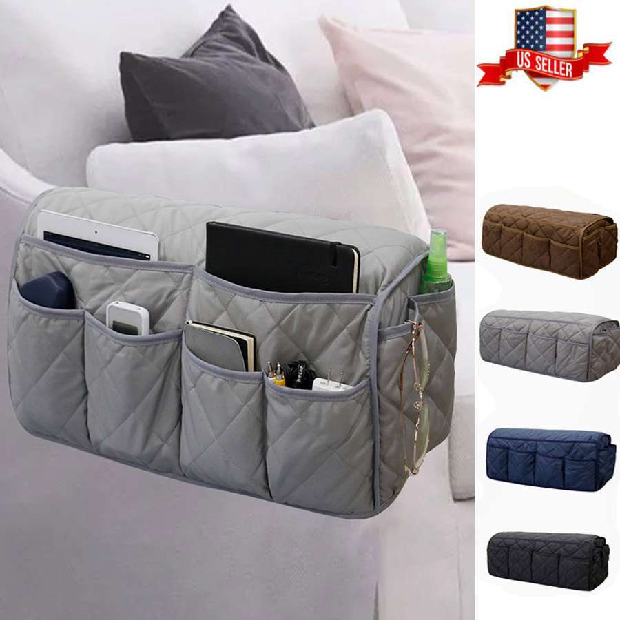 14 Pockets Sofa Arm Rest TV Remote-Control Tidy Organizer Holder Chair Couch Bag