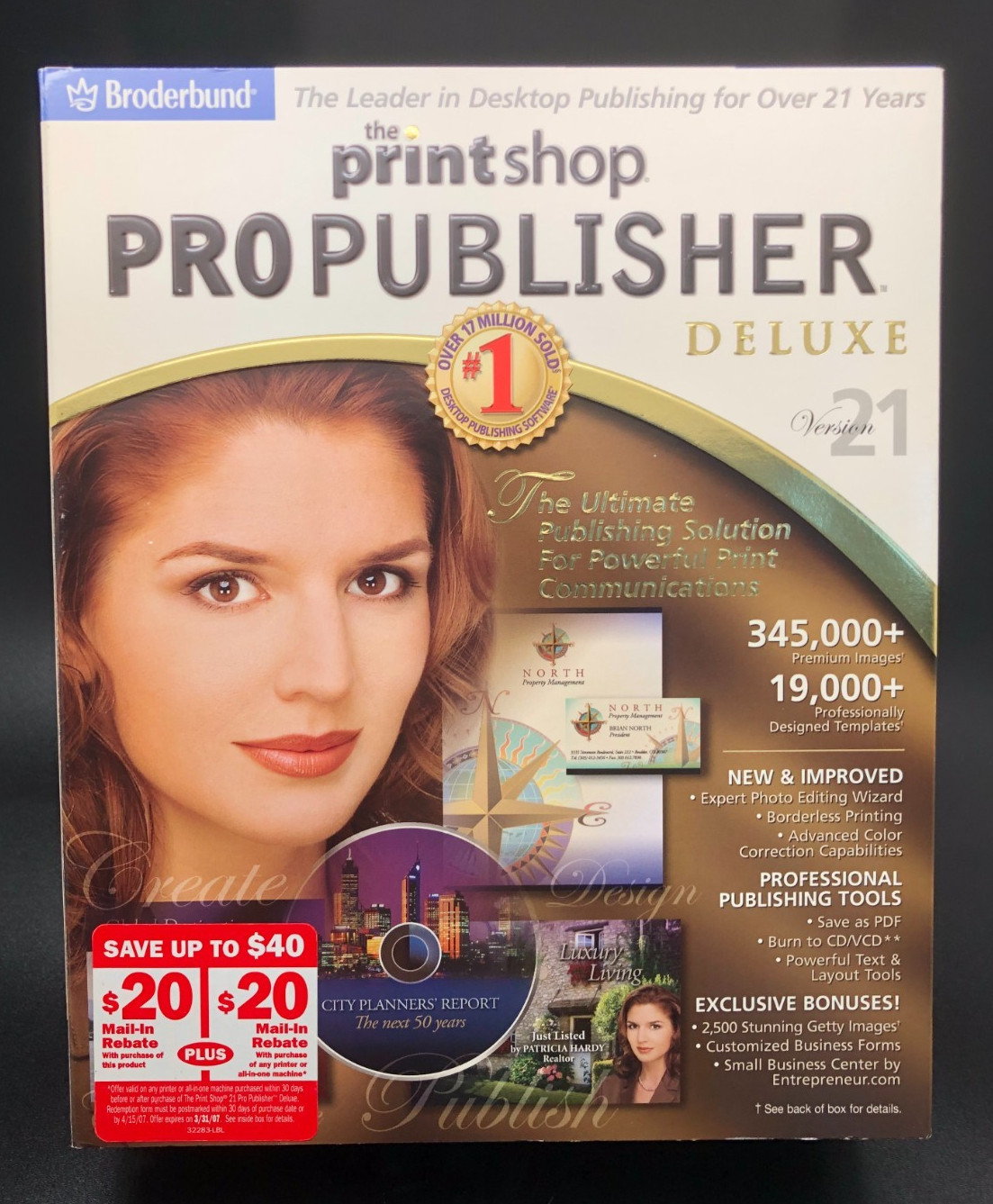 Broderbund Print Shop Pro Publisher Deluxe V - 21 Software For Windows + Manual