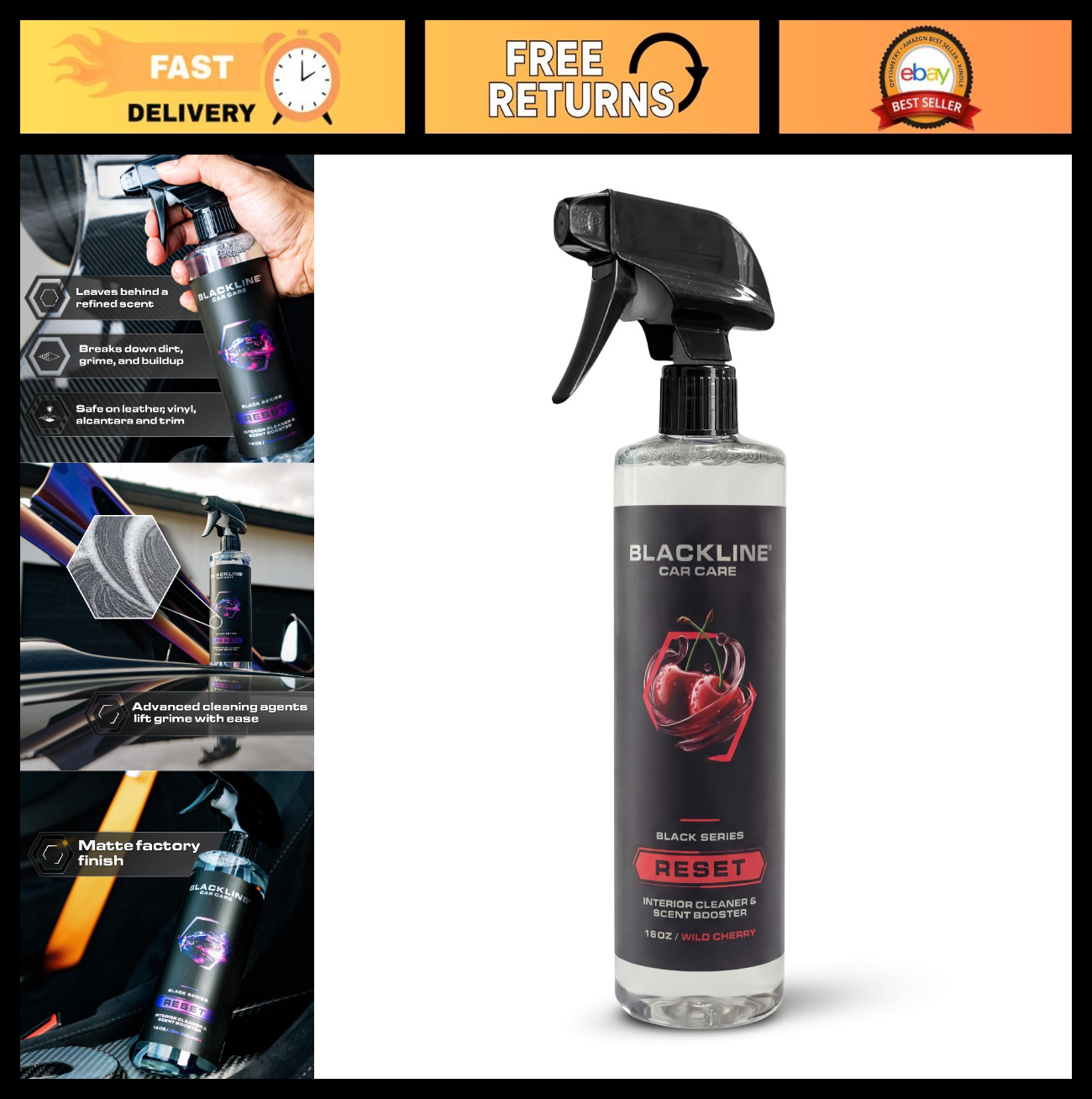 Luxury Scented Leather Car Cleaner - Deep Clean & Deodorize All Surfaces, pH-Neu